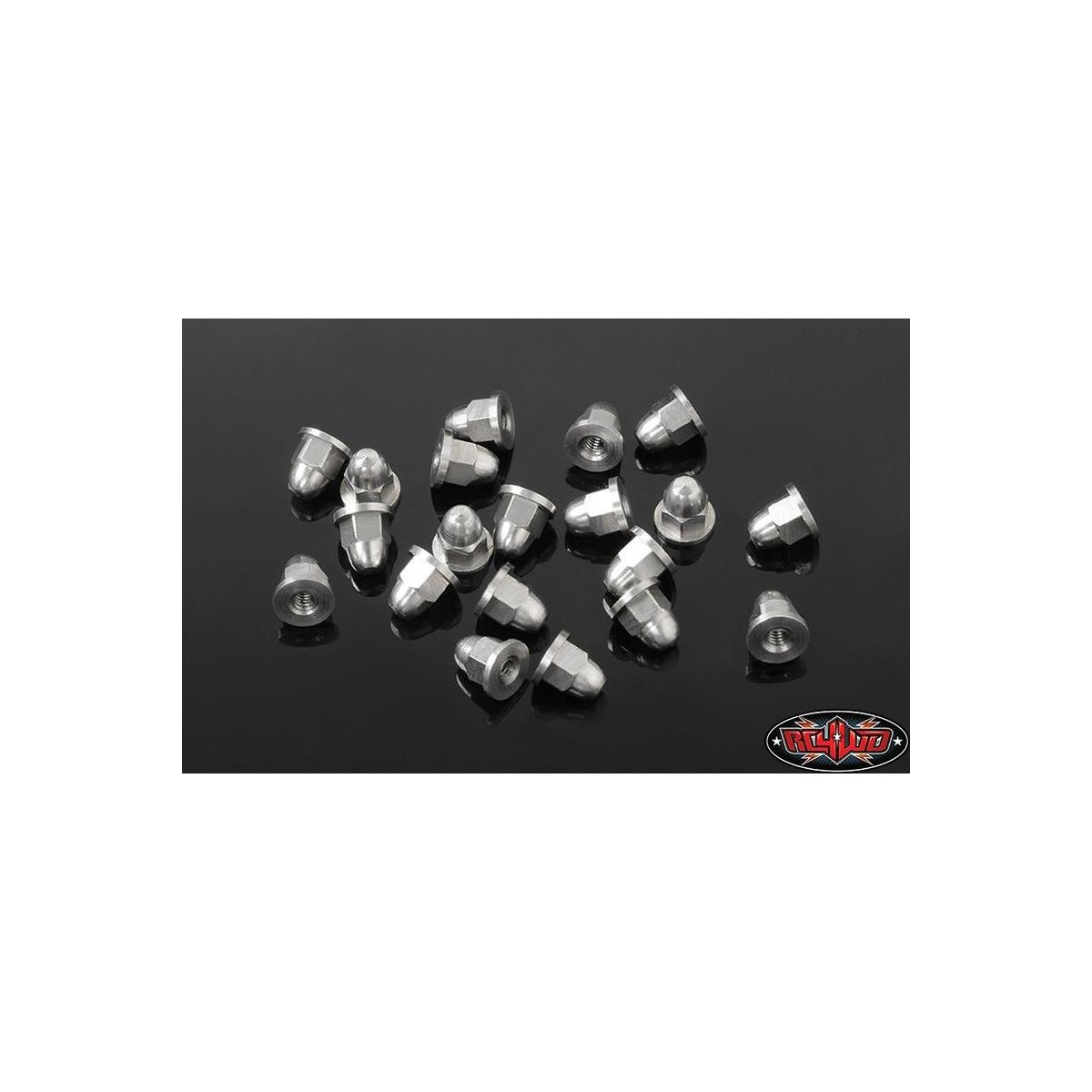 RC4WD RC4ZS1725 M2 Flanged Acorn Nuts (Silver)