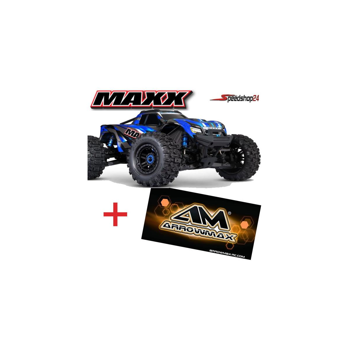 Traxxas MAXX Wide  1:10 RTR TSM SR  VXL 4S Regler Blau...