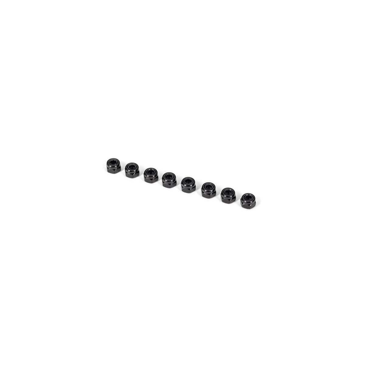 Traxxas TRX2745X Muttern 3mm Nylon-Lock schwarz (8)