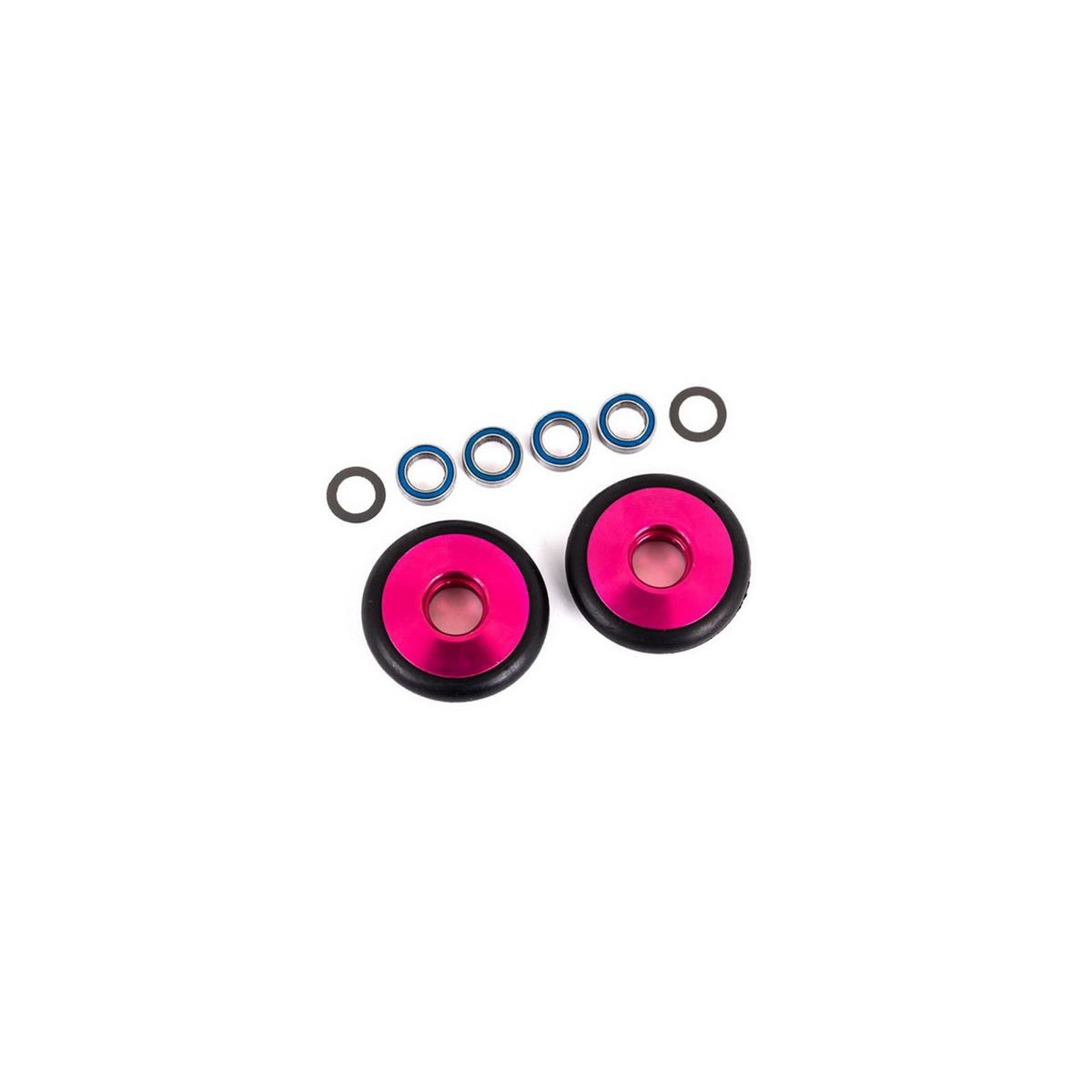 Traxxas TRX9461P Wheelie-Bar-Räder 6061-T6 Alu pink...