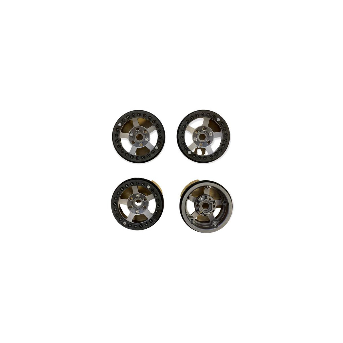 1.9" Aluminum Beadlock Crawler Wheels 4pcs - 5Stars...