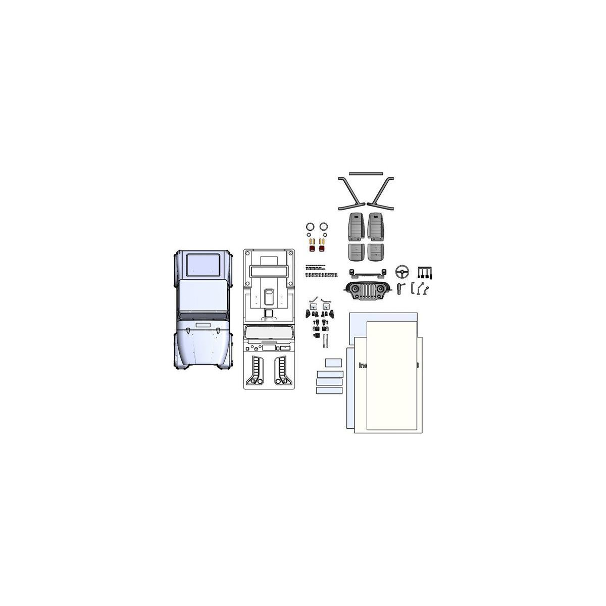 TWS-RC CJ7 Clear body set TWS-70100300