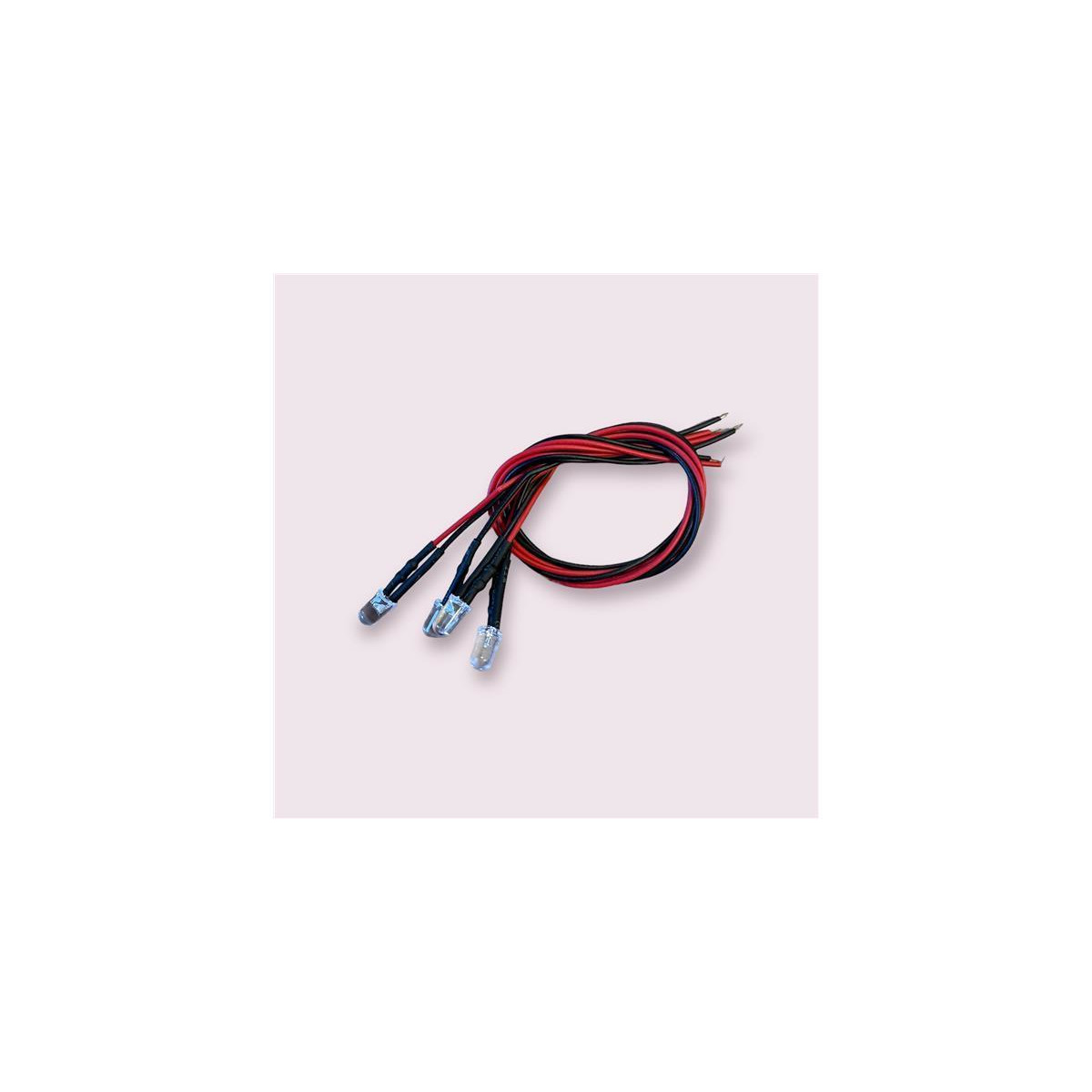 TSP-Racing 5mm LED - weiss - vorverkabelt 200mm 5-12Volt...