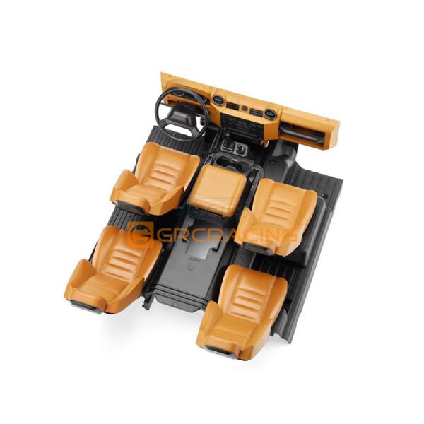 GRC Full Set Cockpit Interior for TRX4 Defender Brown Yellow