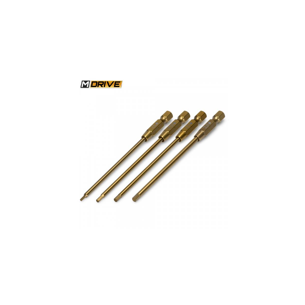 M-DRIVE Power Tool Bits Straight Hex Set 1.5, 2, 2.5, 3mm...