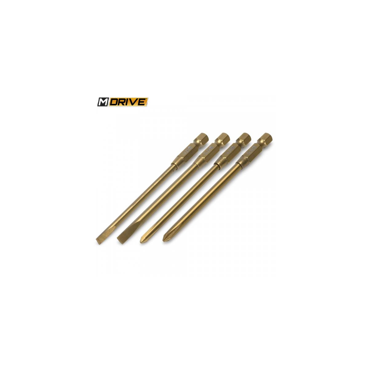 M-DRIVE Power Tool Bits Flat  Cross Set Cross - 4  5mm...