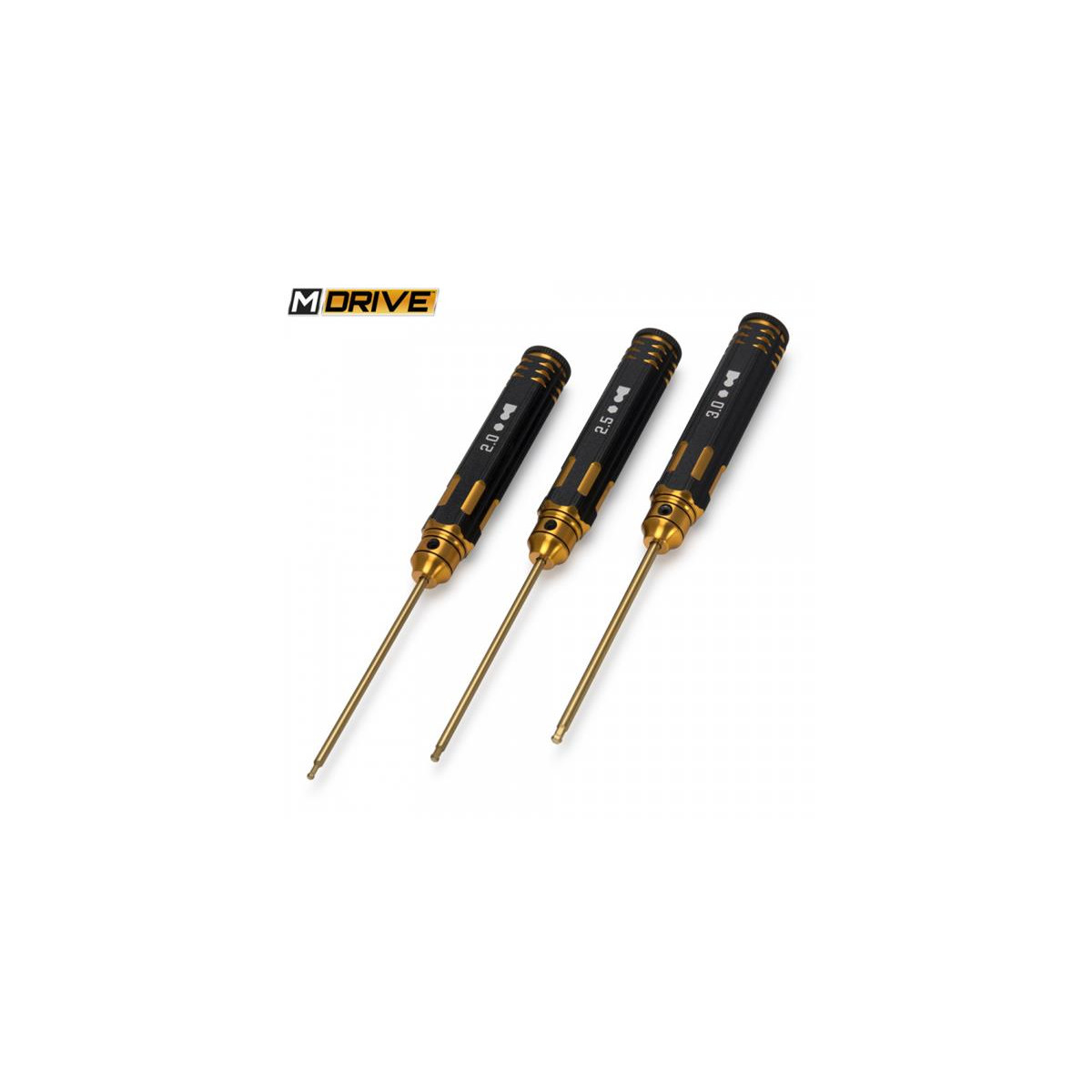 M-DRIVE Pro TiN Allen Wrench Ball Hex Tool Set 2, 2.5...