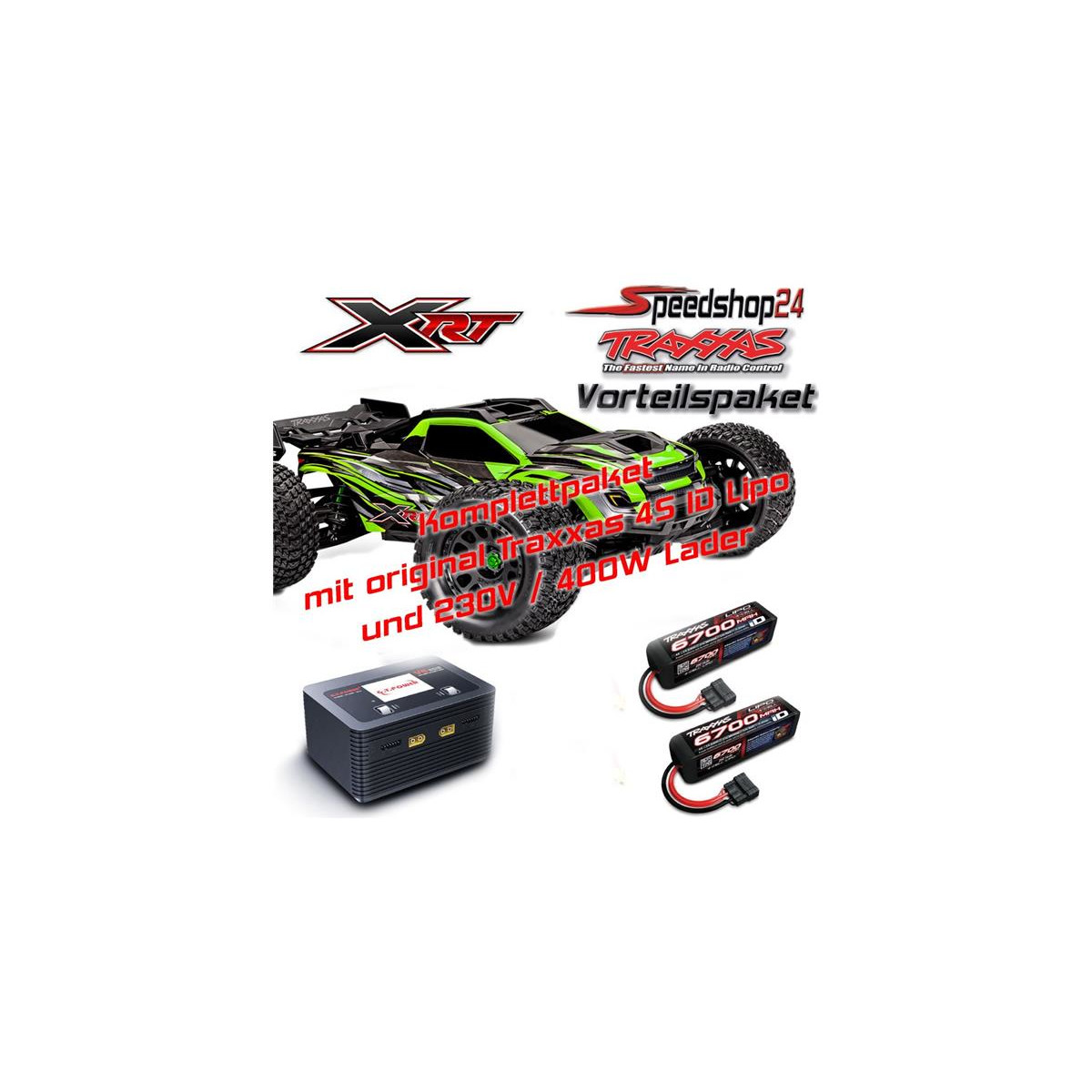 Traxxas XRT 4x4 VXL 8s grün RTR  + 2x 4S 6700mAh ID...