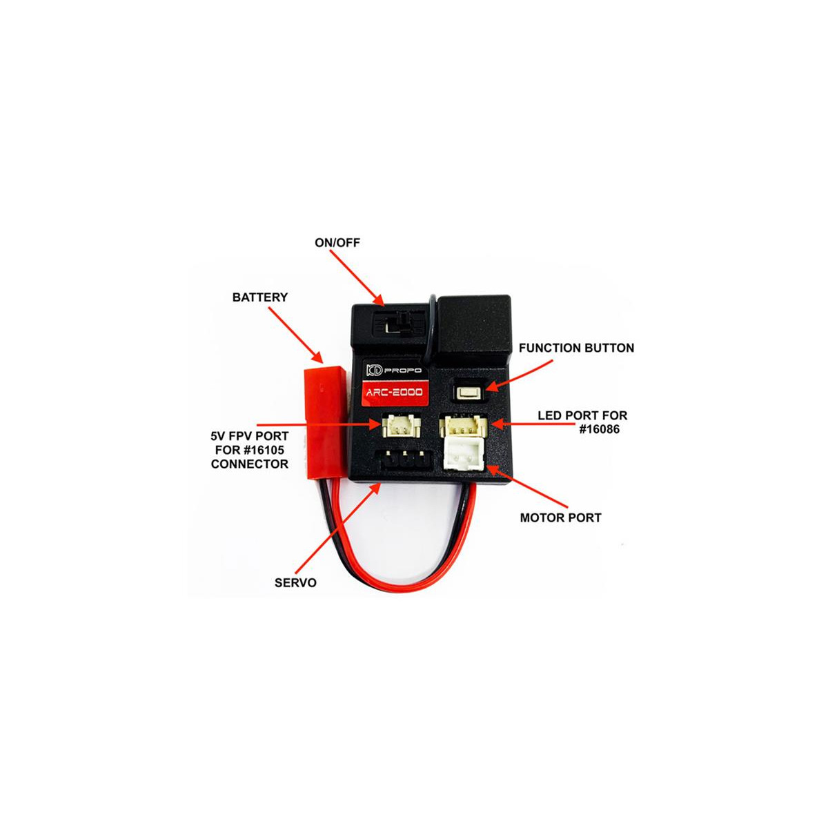 CARISMA-MSA-1E KD-PROPO ARR2000 2,4 GHz RX/ESC CA-16047