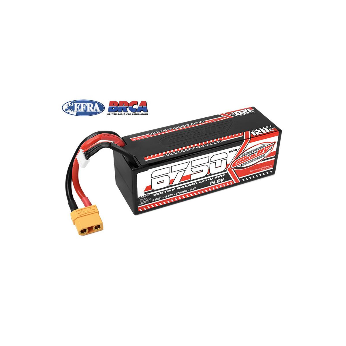 Team Corally - Voltax 120C Lipo -Batterie - 6750mah -...