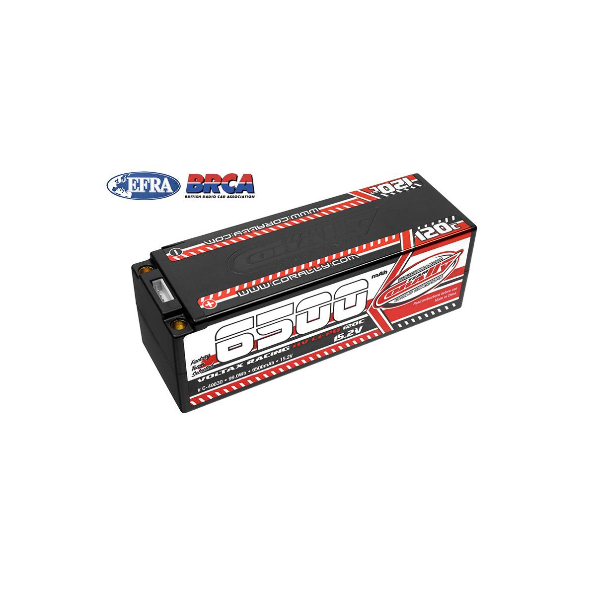 Team Corally - Voltax 120C Lipo HV -Batterie - 6500 mAh -...