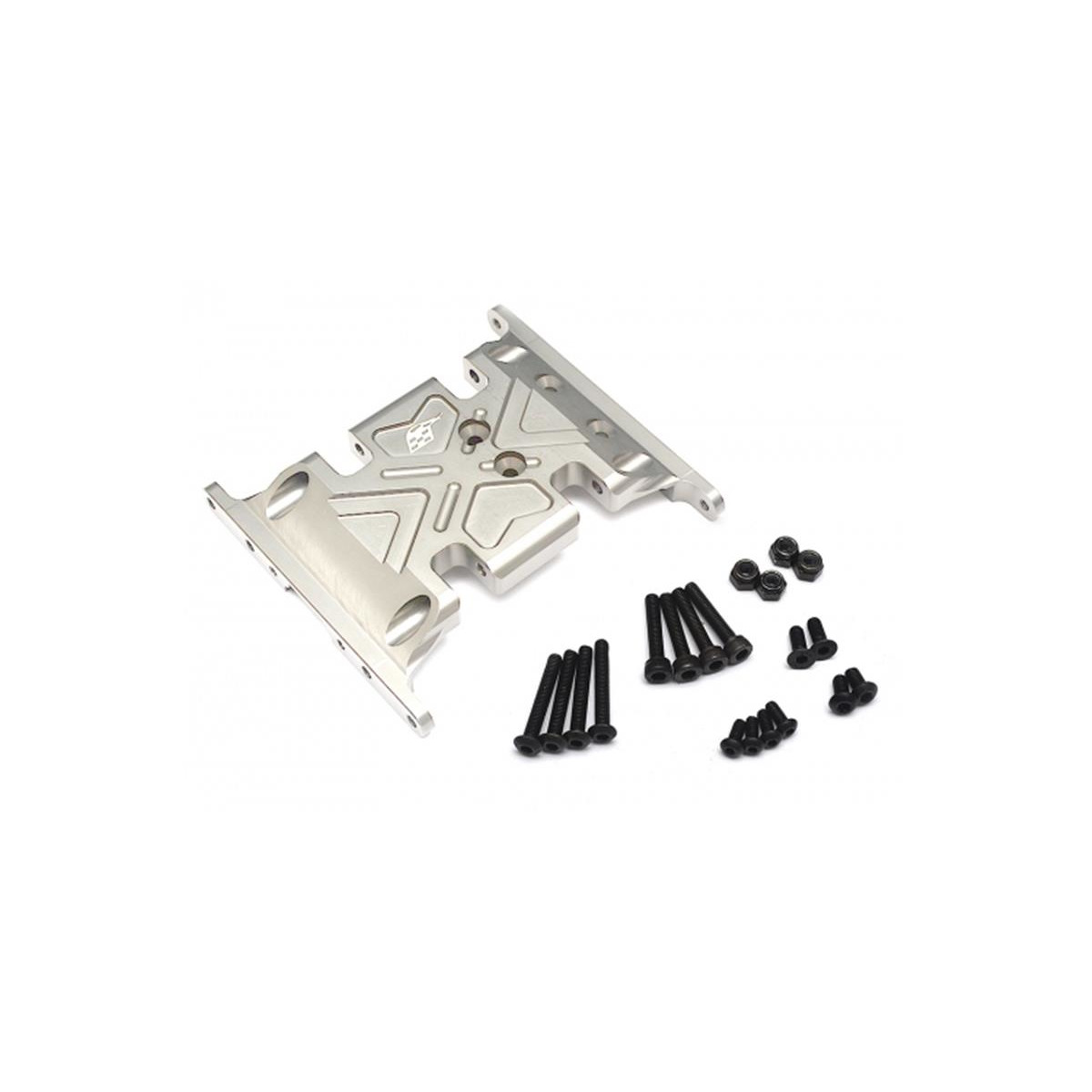 Boom Racing Aluminum Skid Plate - 1 pc Silver RECON G6...