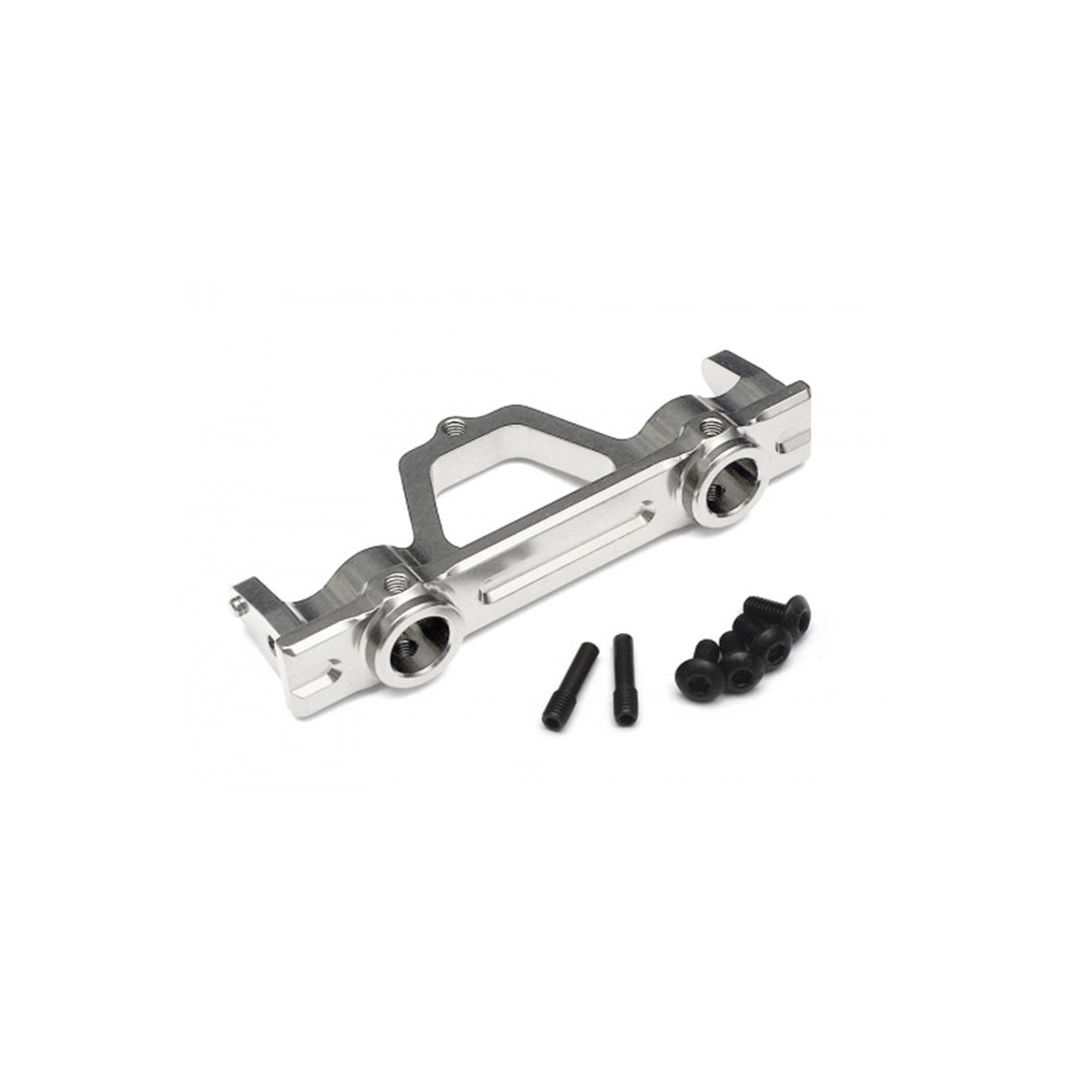 Boom Racing Aluminum Rear Bumper Mount - 1 Pc Silver...