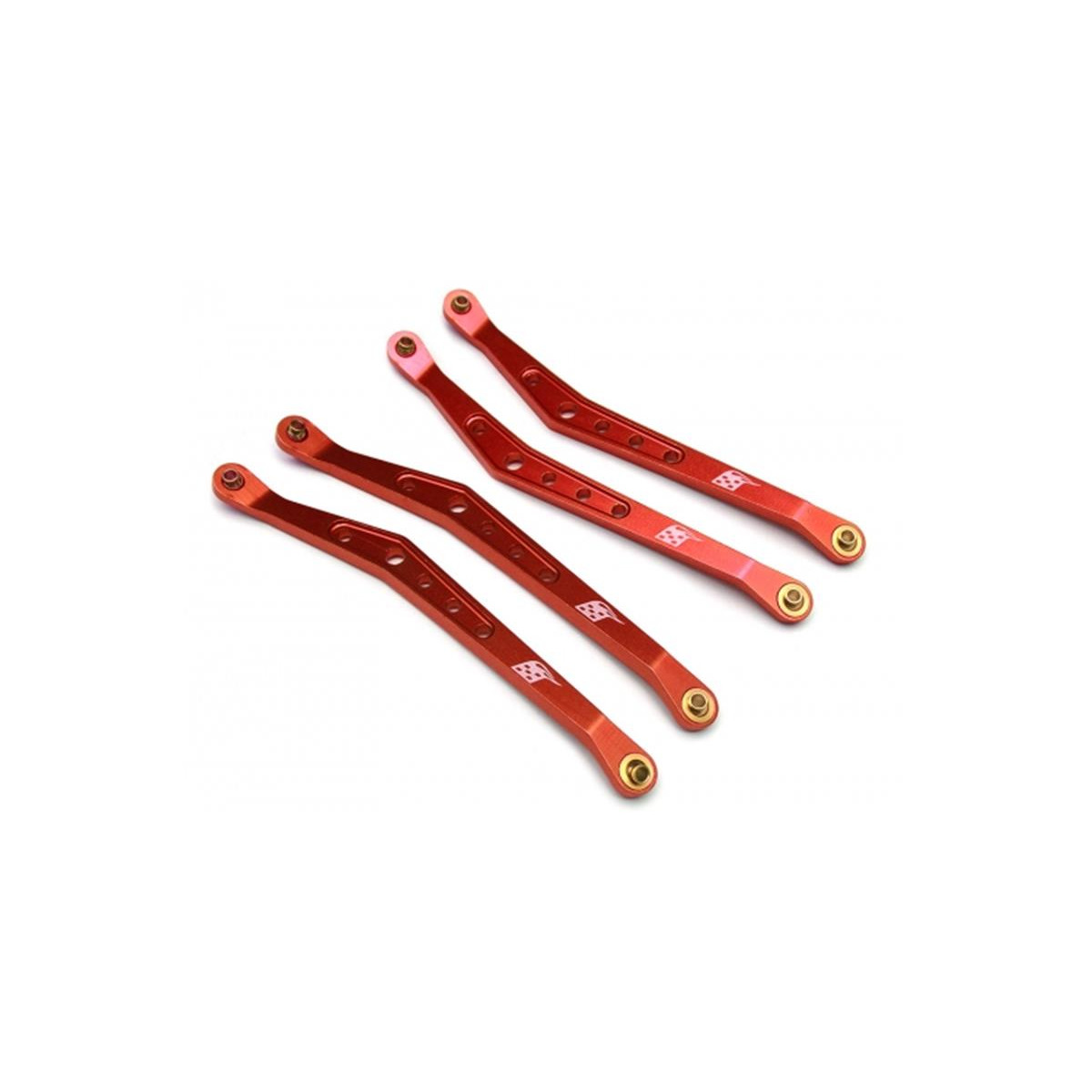 Boom Racing Aluminum Upper Linkage (4) Red for Axial...