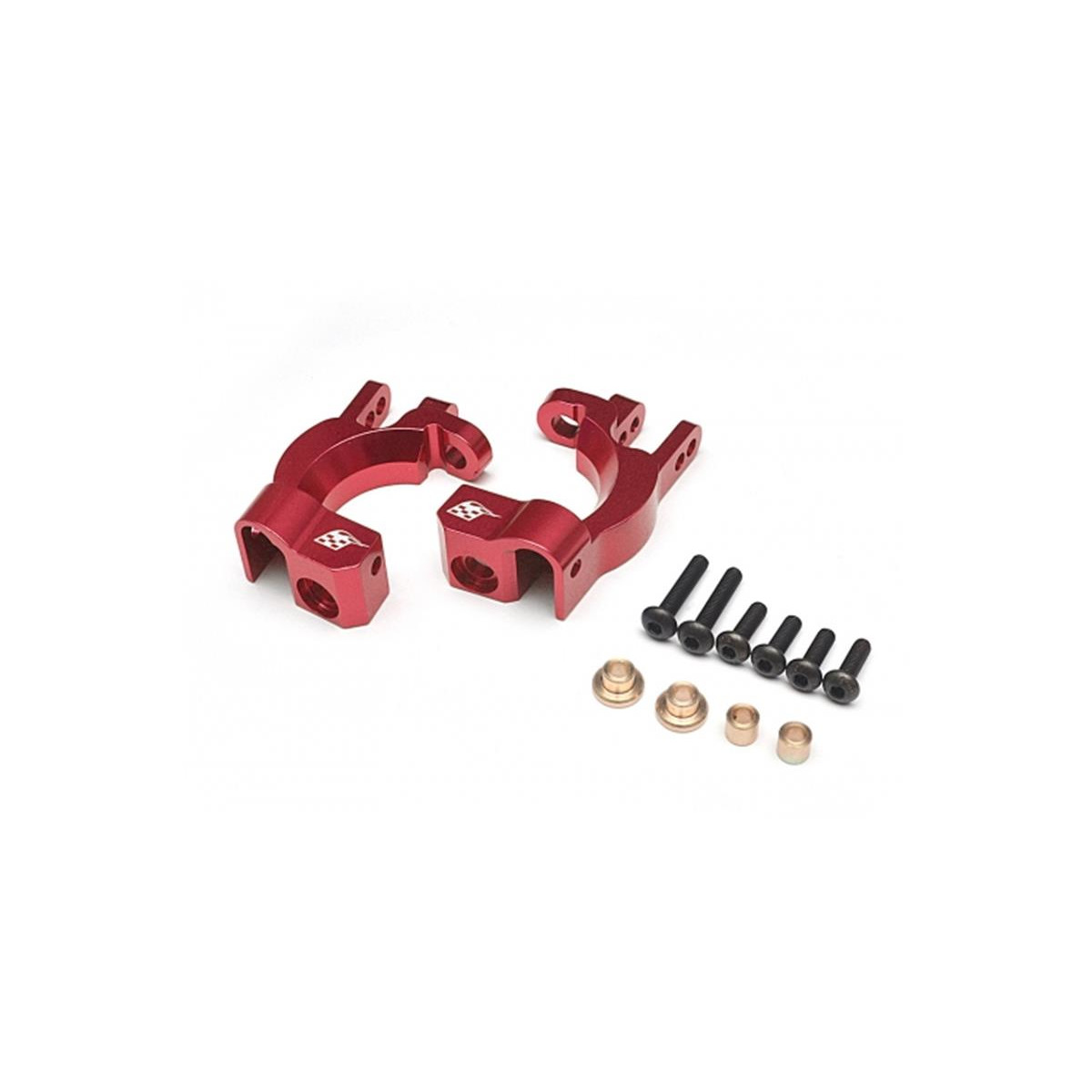 Boom Racing Aluminum Front C-hub - 1 Pair Red for Traxxas...