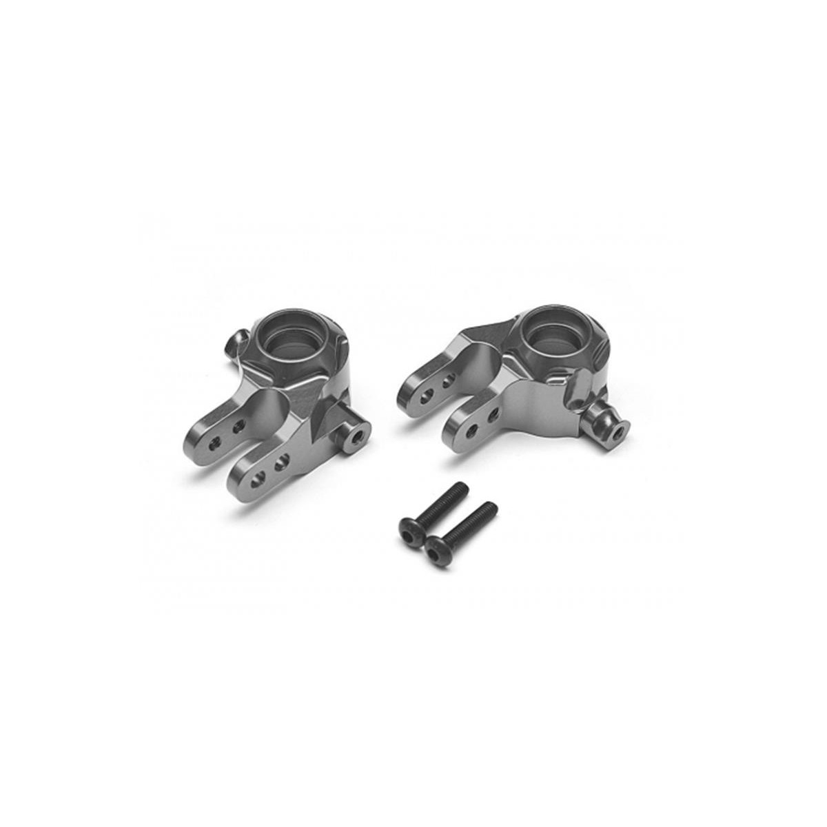 Boom Racing Aluminum Front Knuckles - 1 Pair Gun Metal...