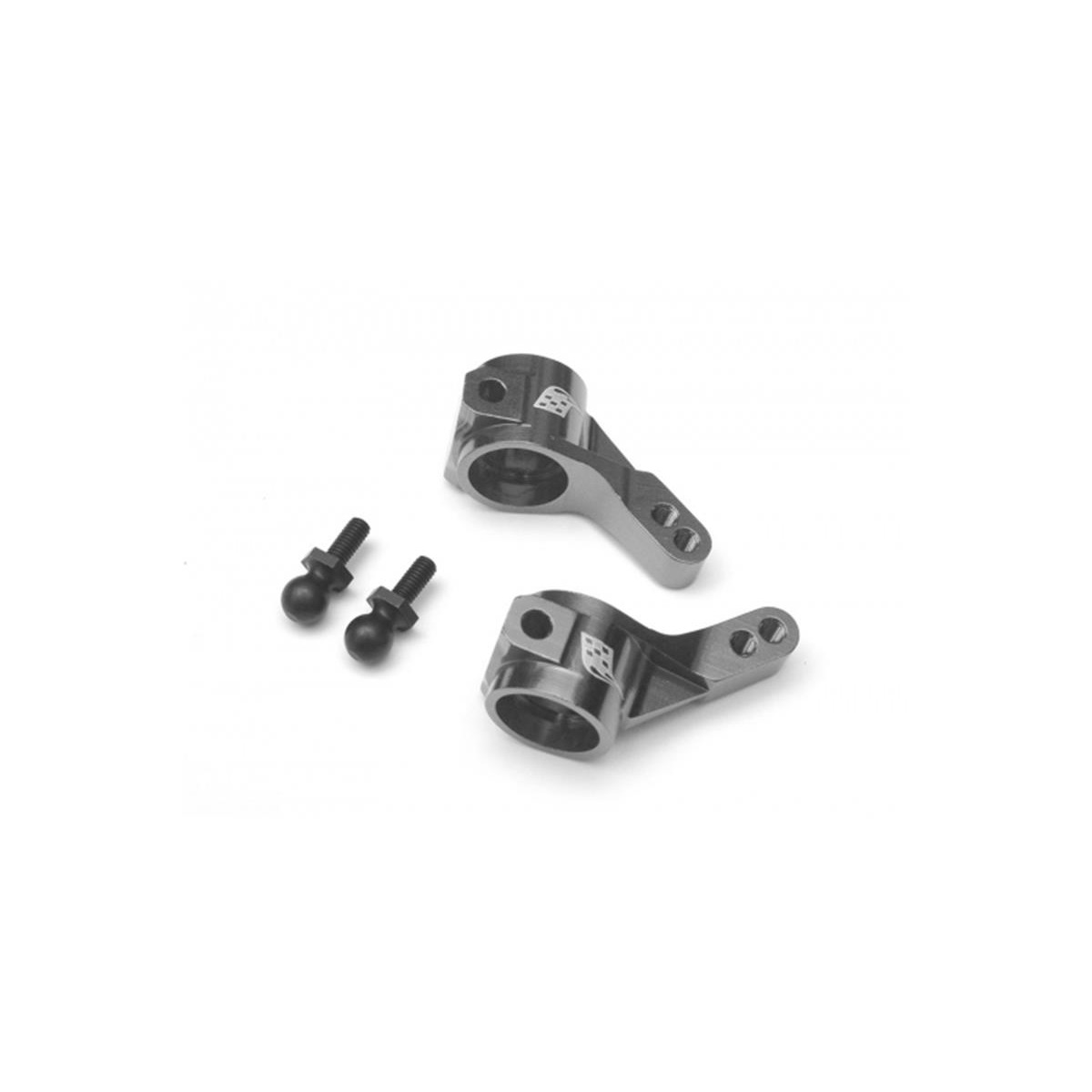 Boom Racing Aluminum Front Knuckle - 1 Pair Gun Metal for...