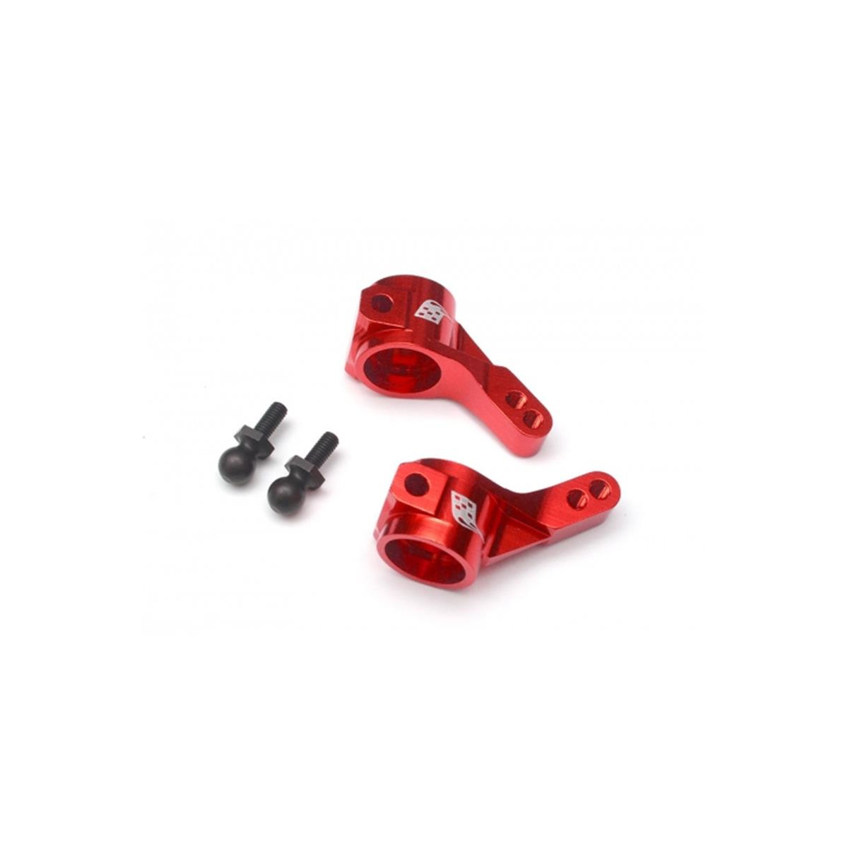 Boom Racing Aluminum Front Knuckle - 1 Pair Red for...