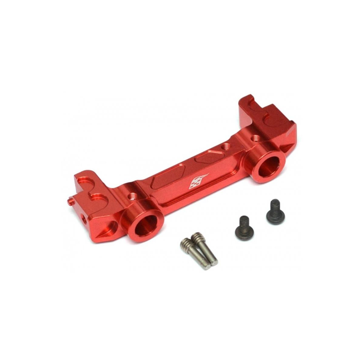 Boom Racing Aluminum Front Bumper Mount Red for Axial...