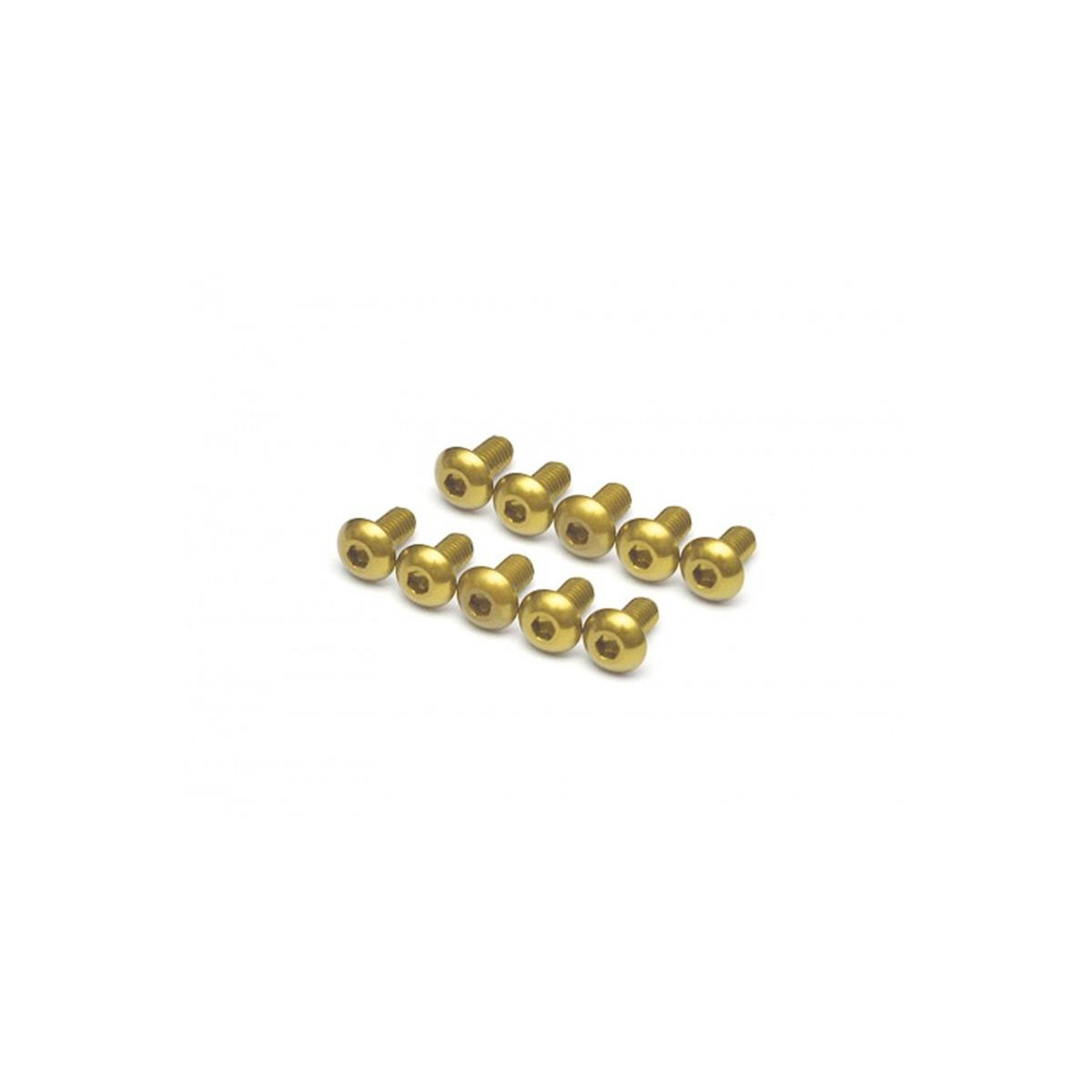 Boom Racing Gold Anodized Alloy M3x6 Hex Socket Button...