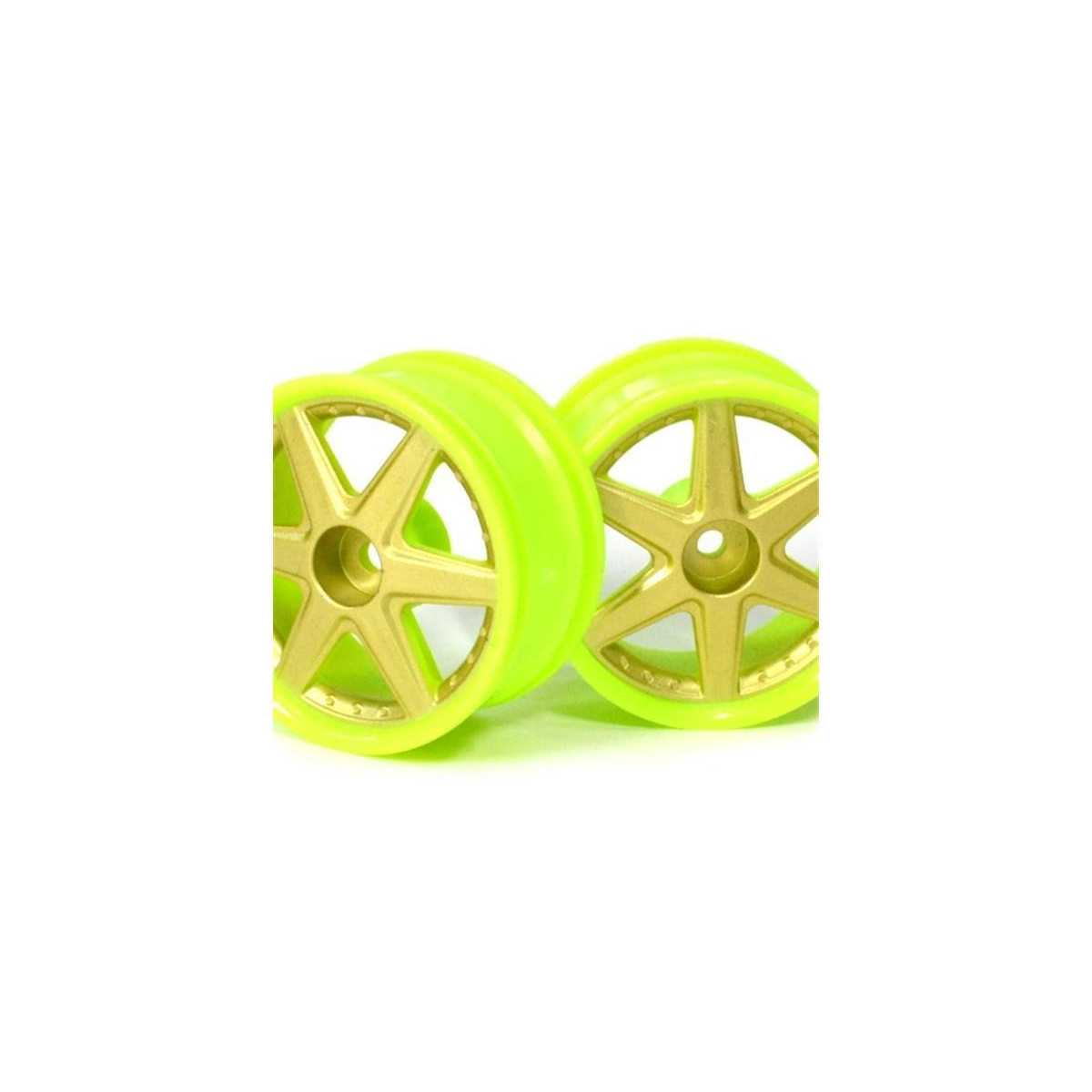 Boom Racing 6-Spoke Green Outer Ring Wheel Set (2Pcs) For...