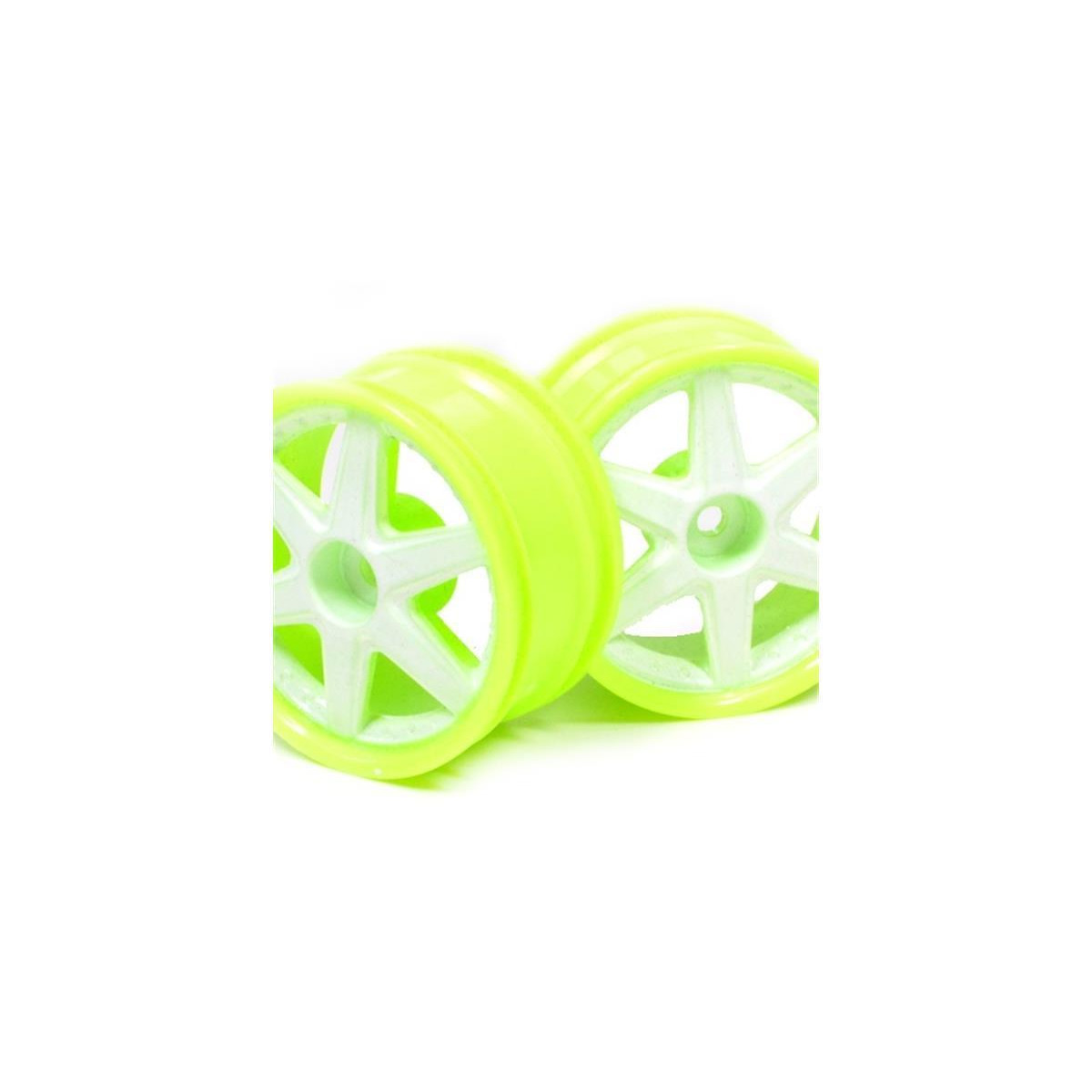 Boom Racing 6-Spoke Green Outer Ring Wheel Set (2Pcs) For...