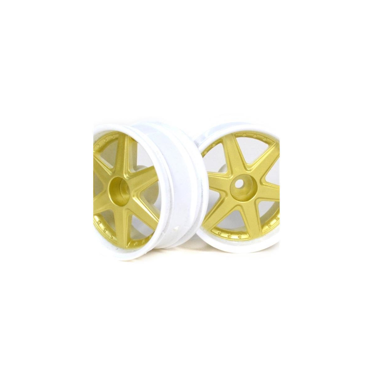 Boom Racing 6-Spoke White Outer Ring Wheel Set (2Pcs) For...