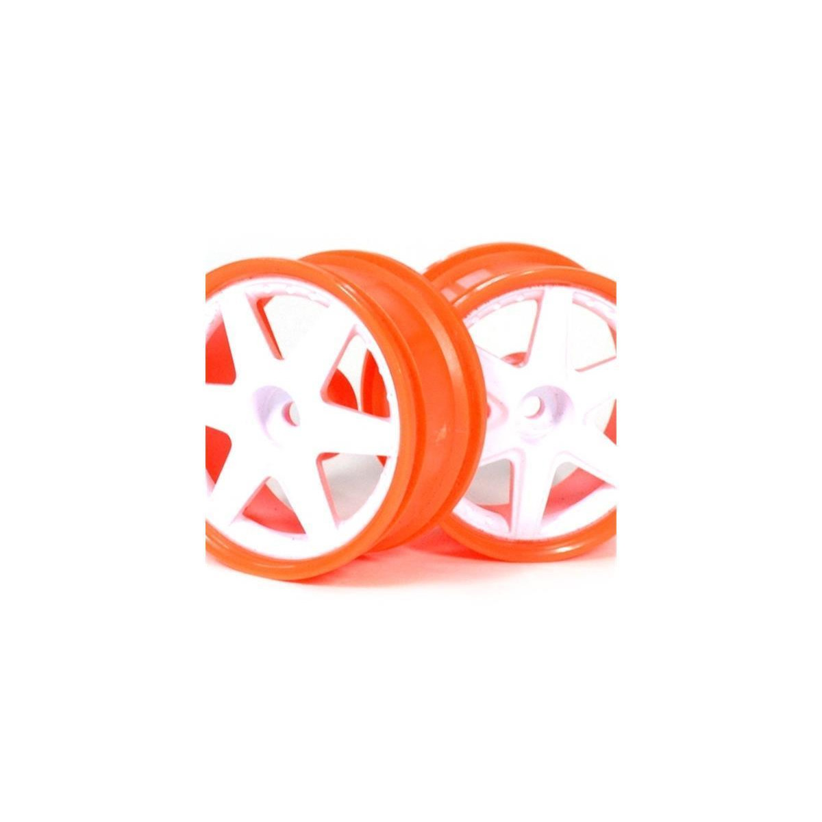 Boom Racing 6-Spoke Orange Outer Ring Wheel Set (2Pcs)...