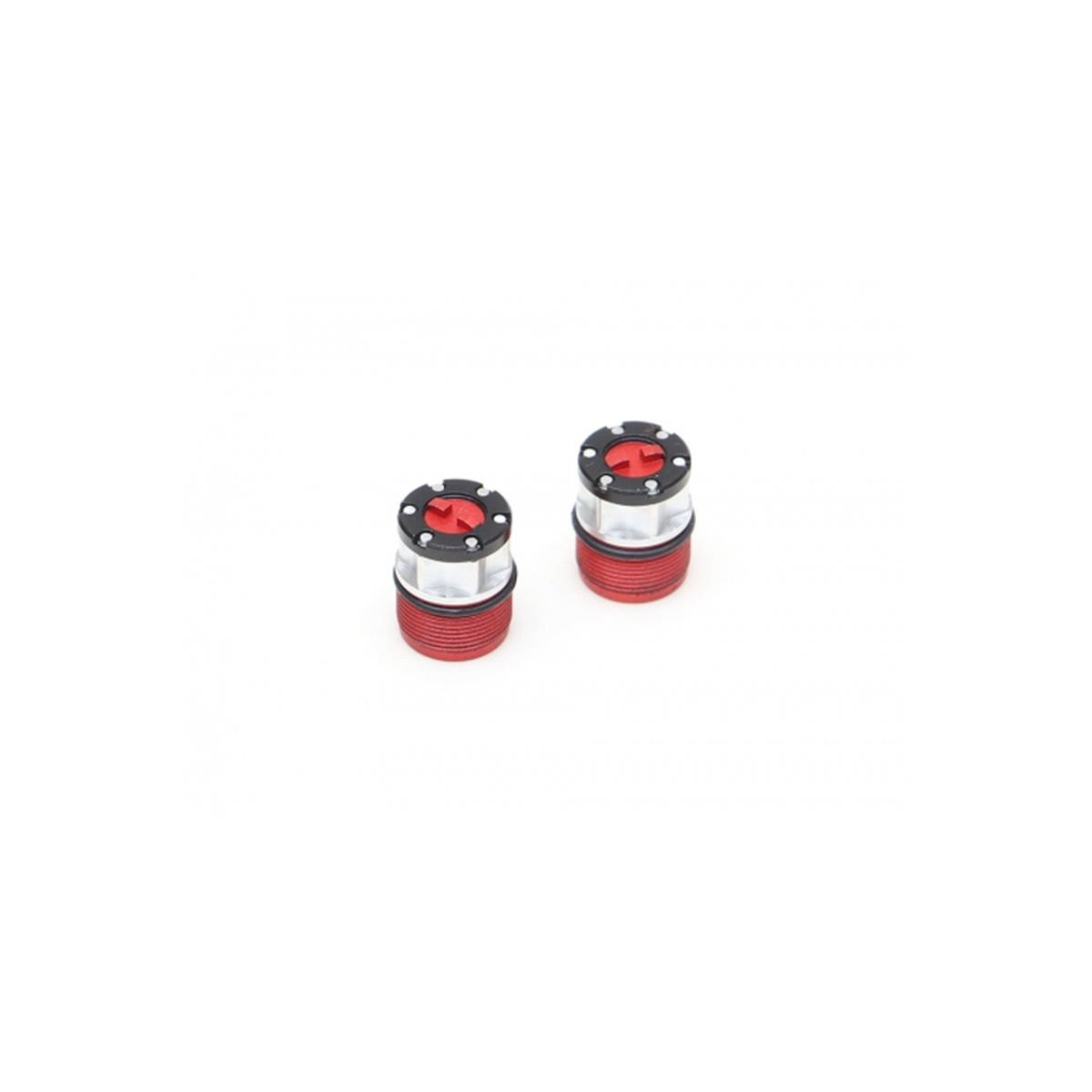 Boom Racing Scale 4WD Center Locking Hub Cap (2) Red (XT5...