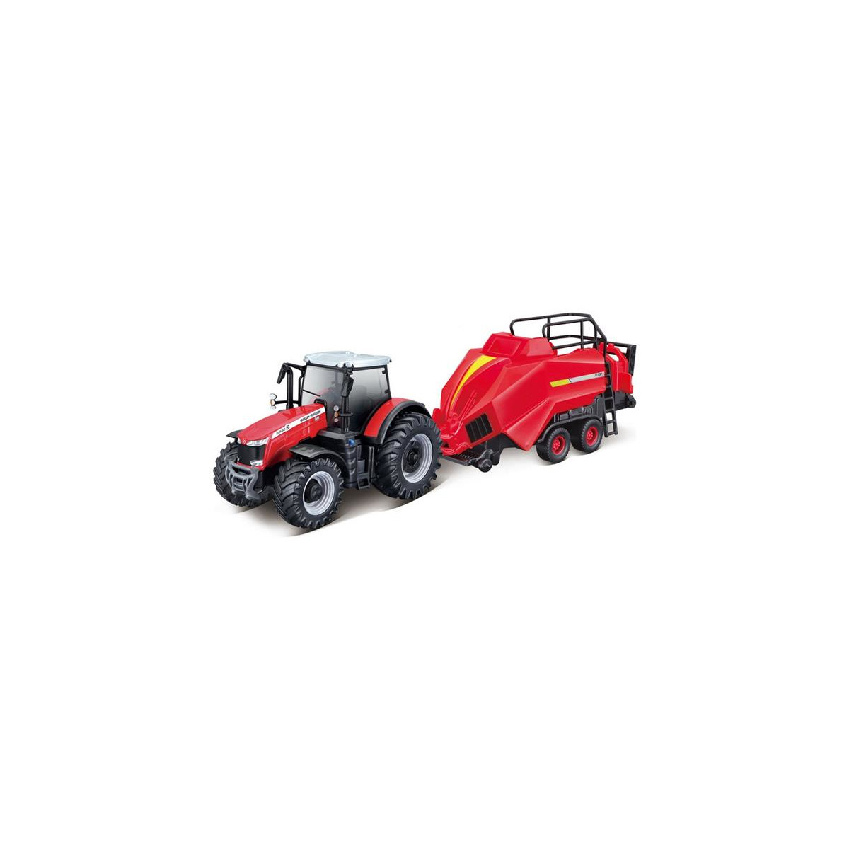 Bburago Massey Ferguson 8740S mit Ballenpresse...