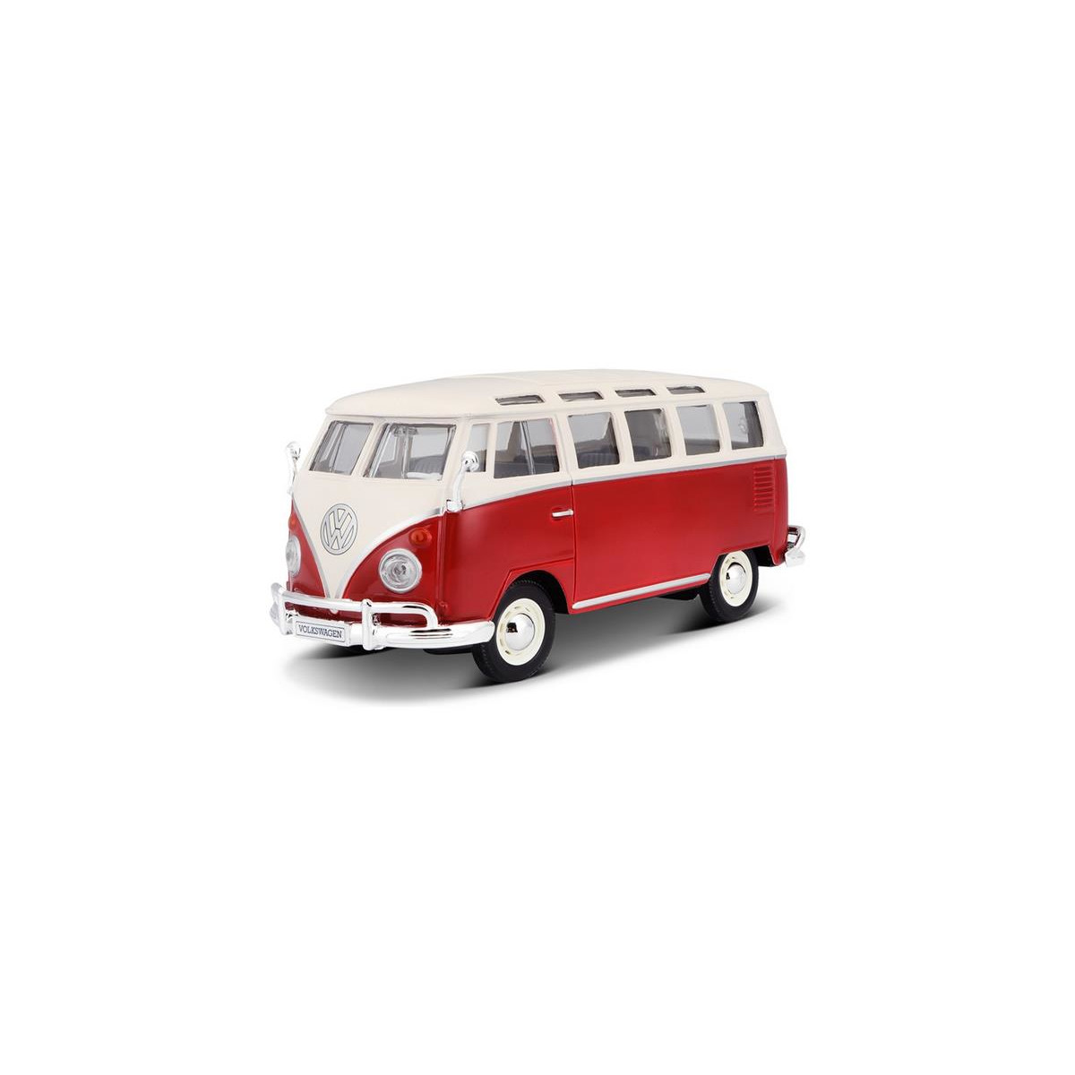 Maisto Volkswagen Van Samba 1:25 weiß/rot...