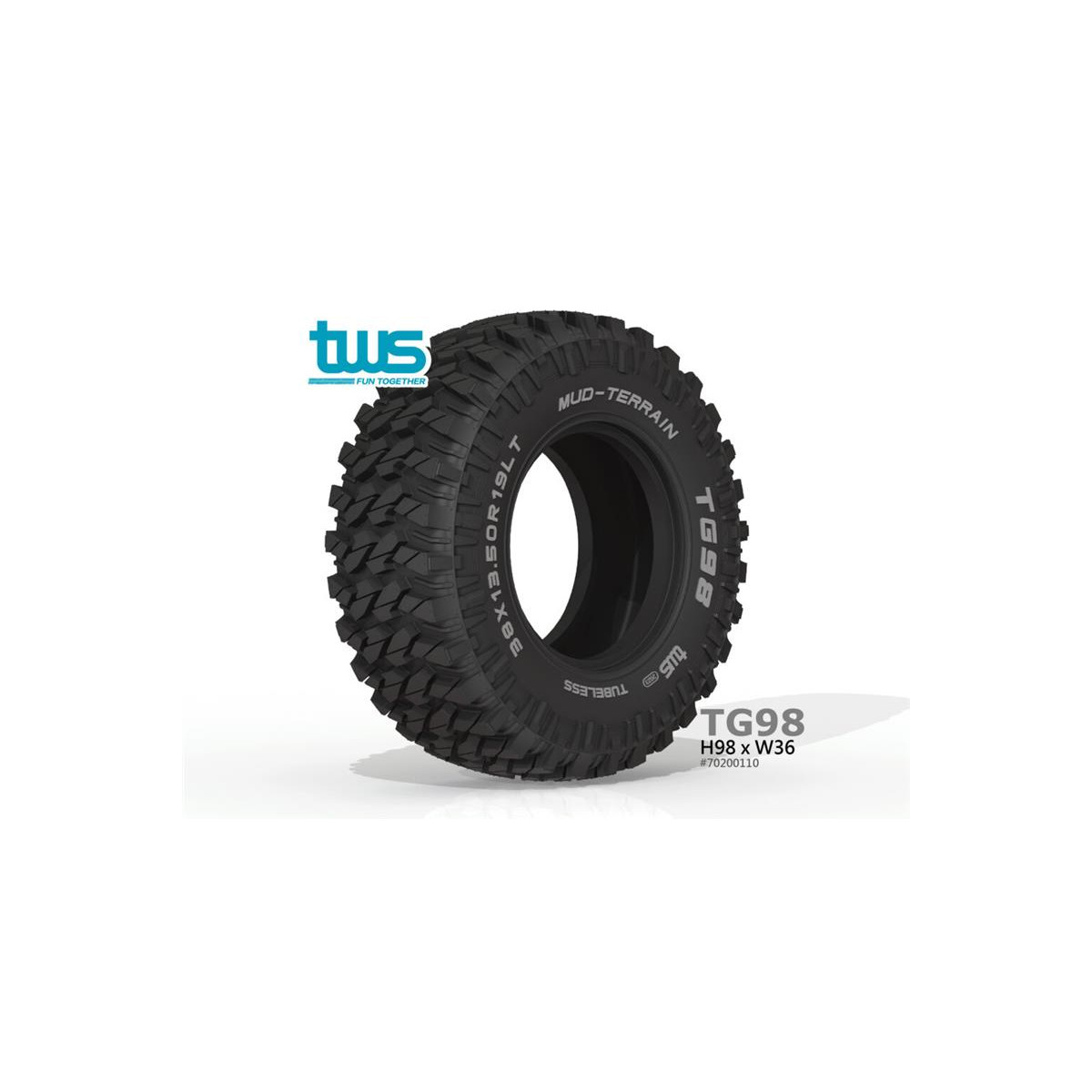 TWS TG98 36X98X1.9 Truck tire (2) TWS-70200110