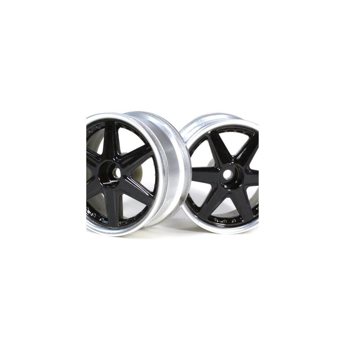 Boom Racing 6-Spoke Wheel Set (2Pcs) Chrome For 1/10 RC...