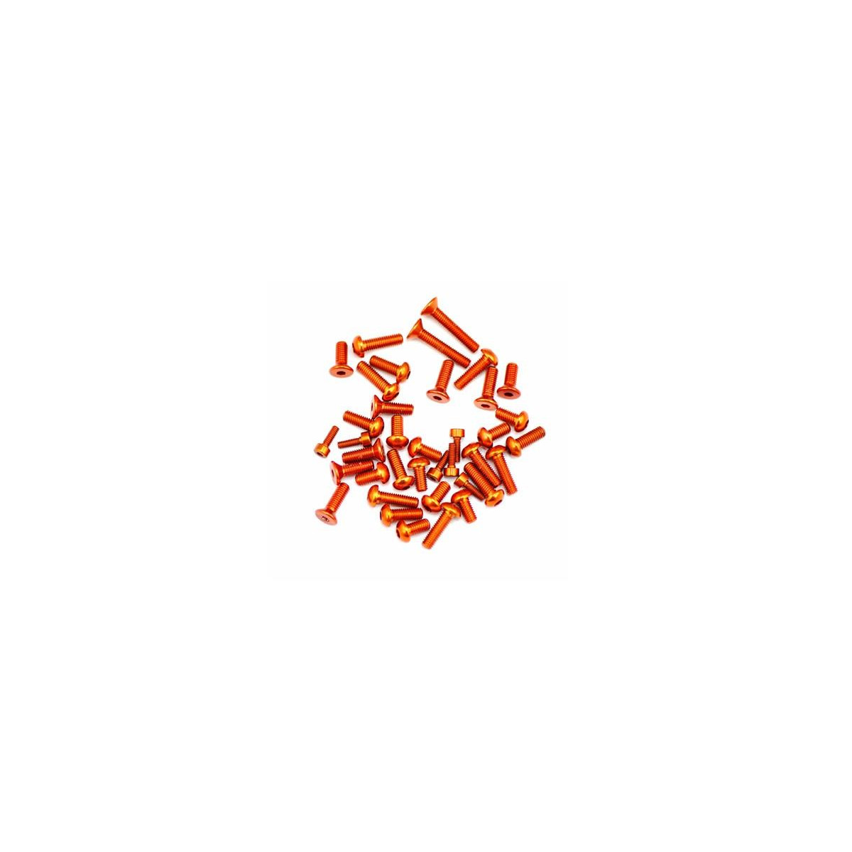 Screw set alu top/side orange 748 (38)