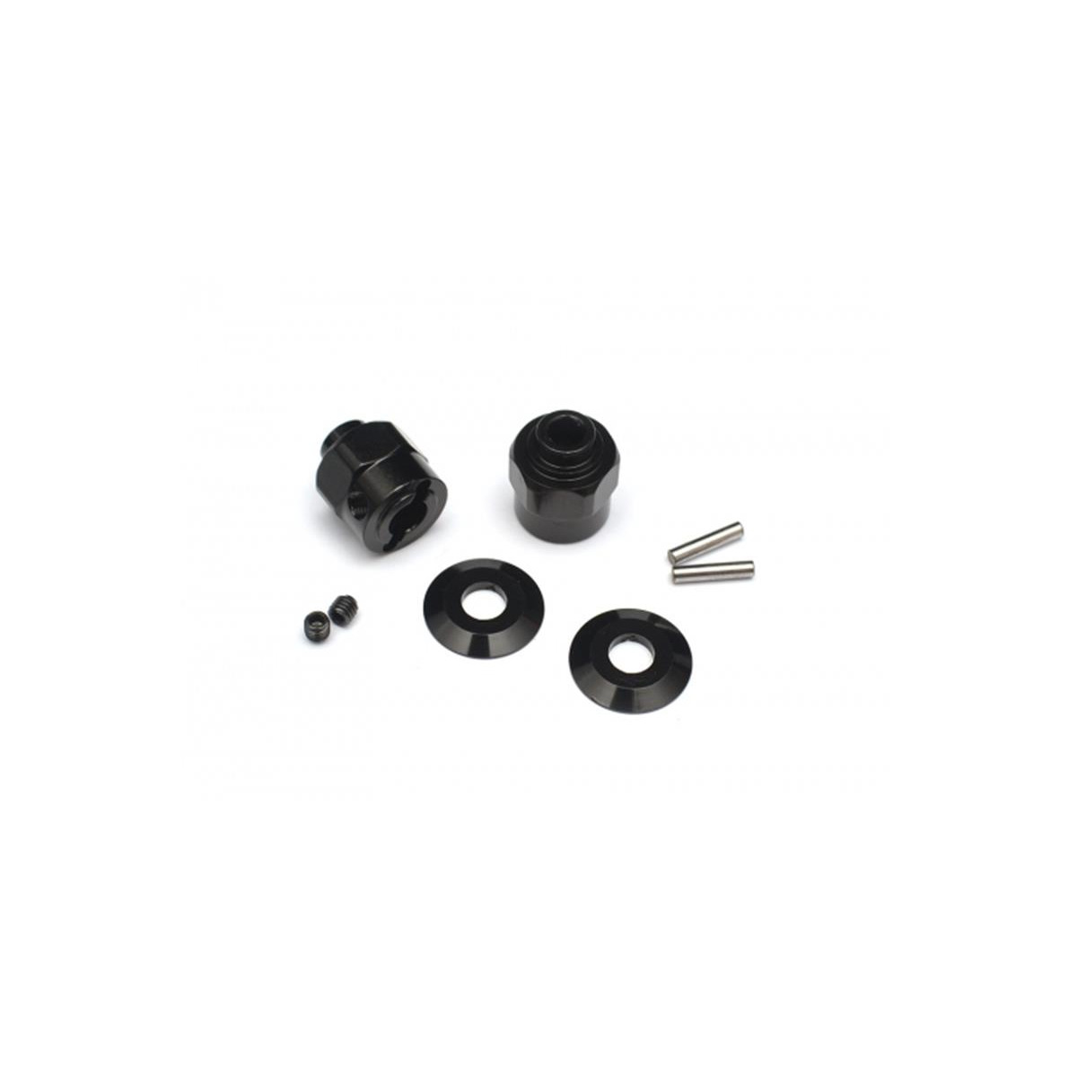 Boom Racing Aluminum Hex. Wheel Hub  / 5mm wider Black...