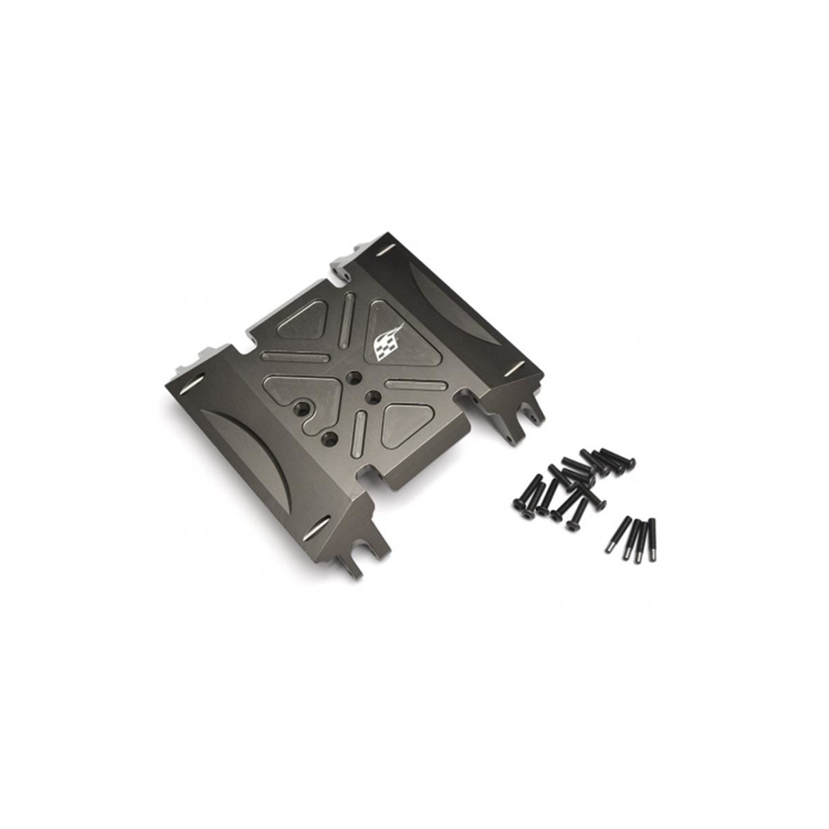 Boom Racing Aluminum Skid Plate Gun Metal for Axial...