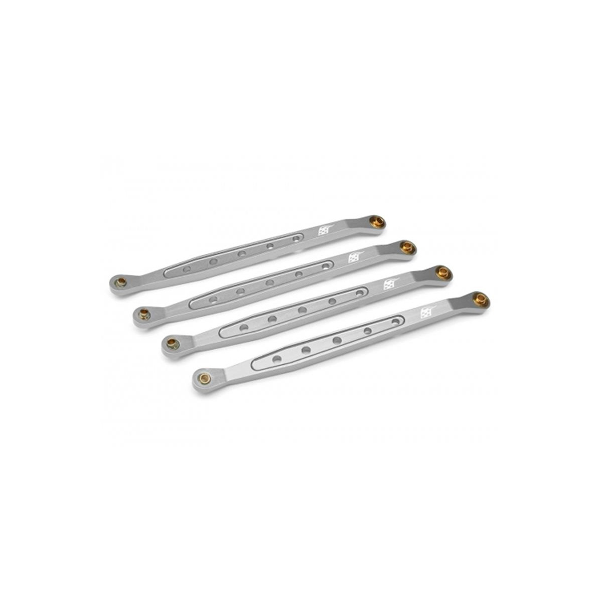 Boom Racing Aluminum Chassis Linkage (4) Silver for Axial...