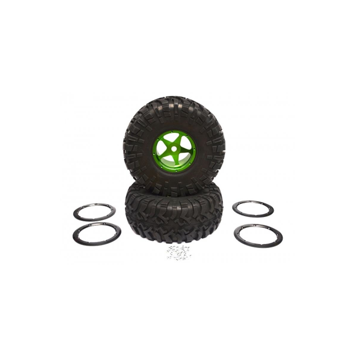 Boom Racing Aluminum 2.2 5-spoke Beadlock Wheel &...