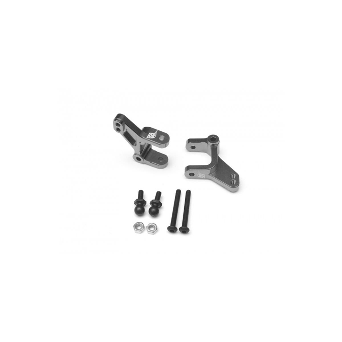 Boom Racing Aluminum C Hub - 1 Pair Gun Metal for Kyosho...