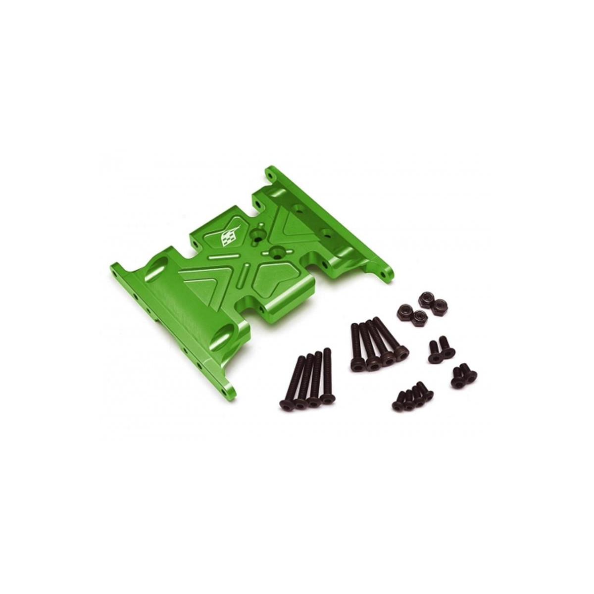 Boom Racing Aluminum Skid Plate - 1 pc Green RECON G6 The...