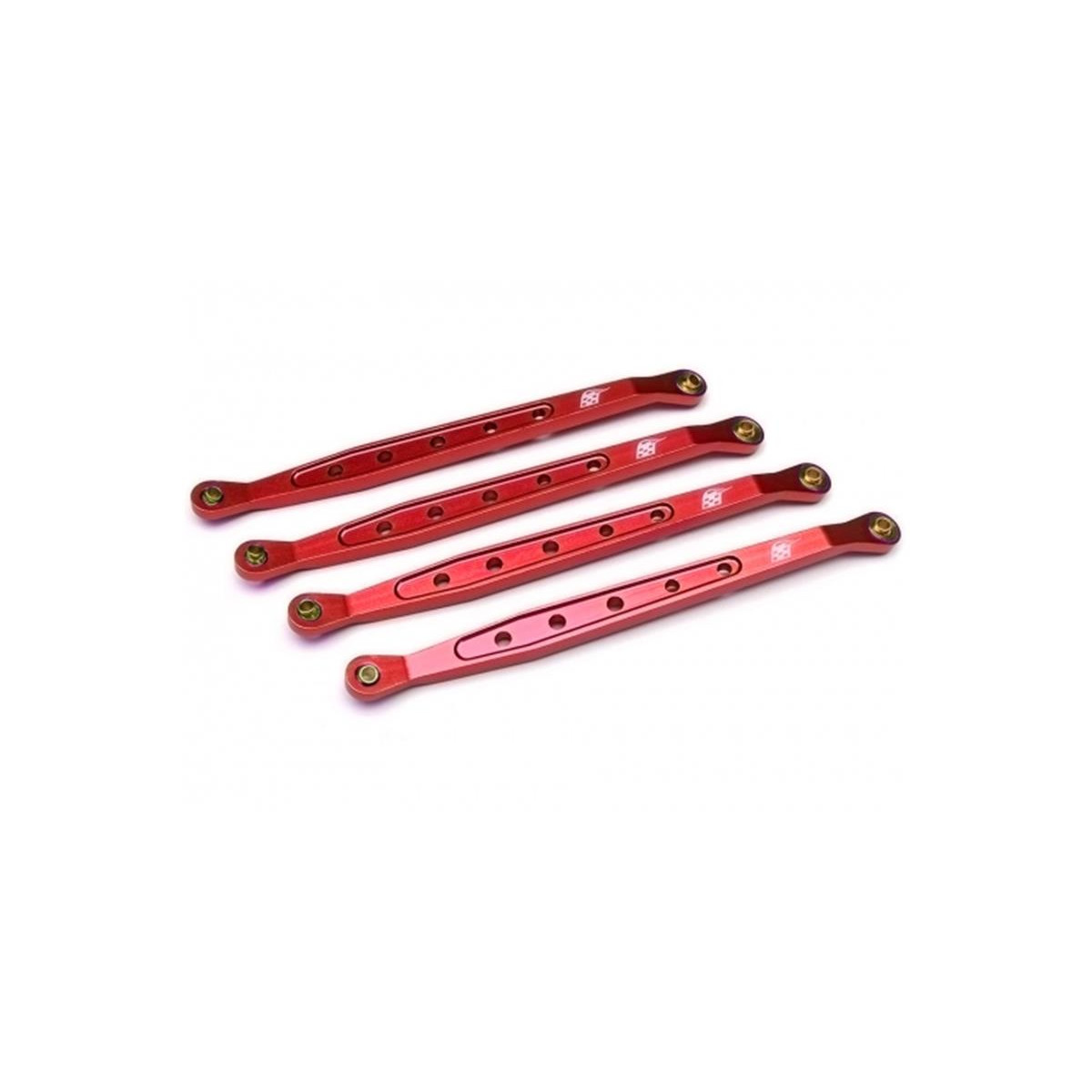 Boom Racing Aluminum Chassis Linkage (4)   Red for Axial...