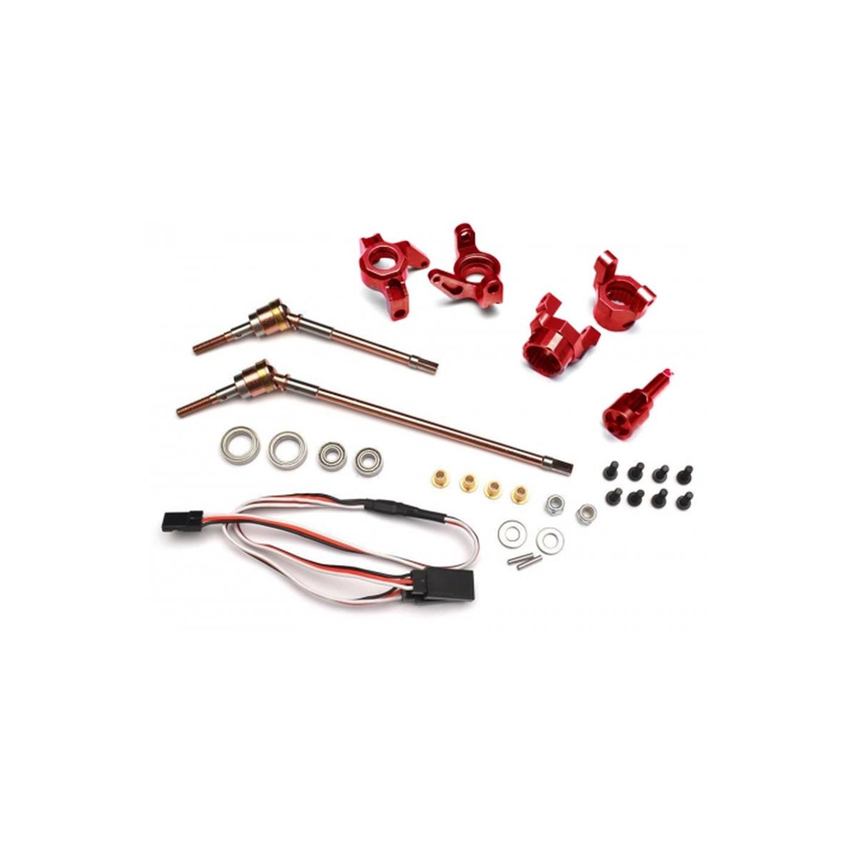 Boom Racing 4WS Conversion Set   Red for Axial Wraith...