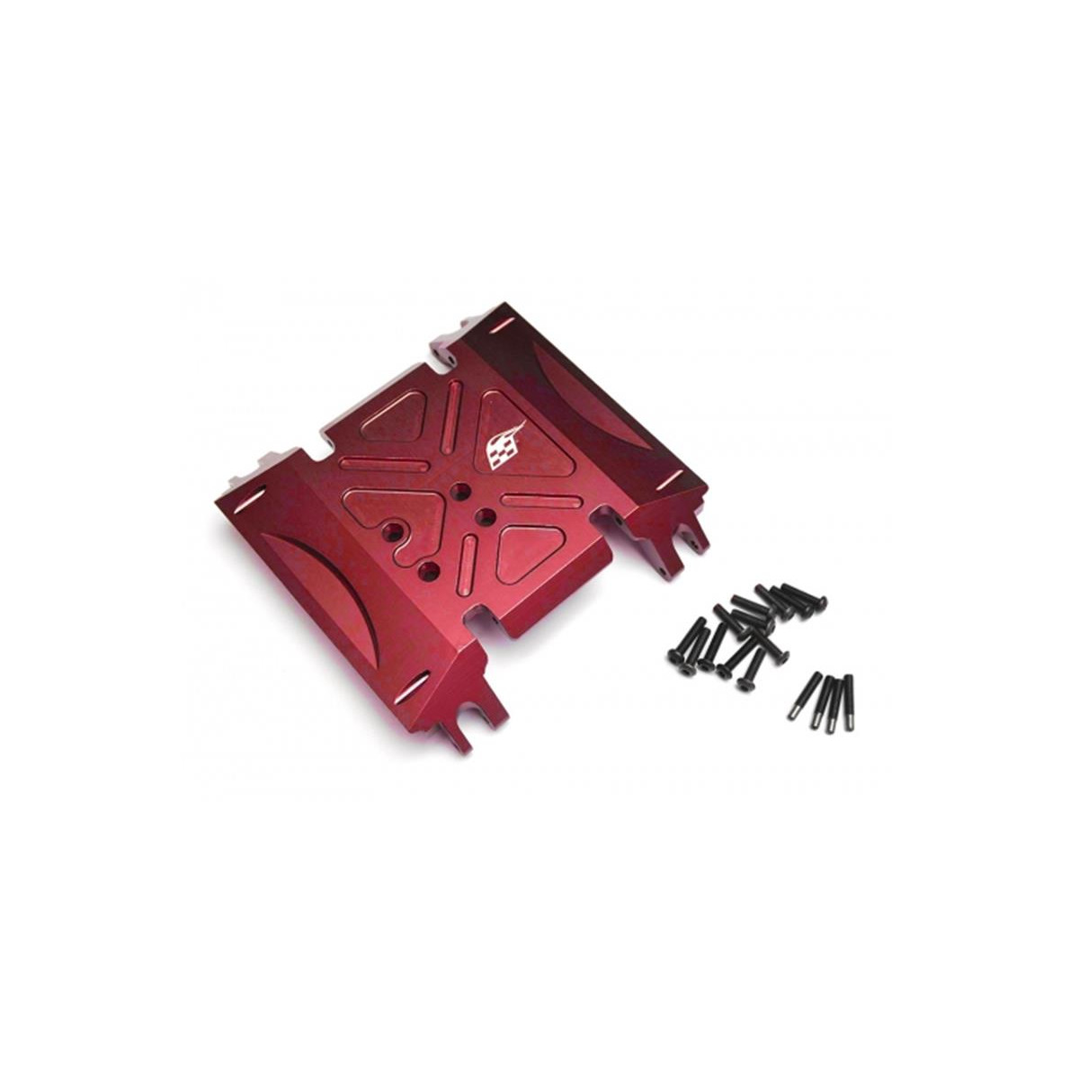 Boom Racing Aluminum Skid Plate  Red for Axial Wraith...