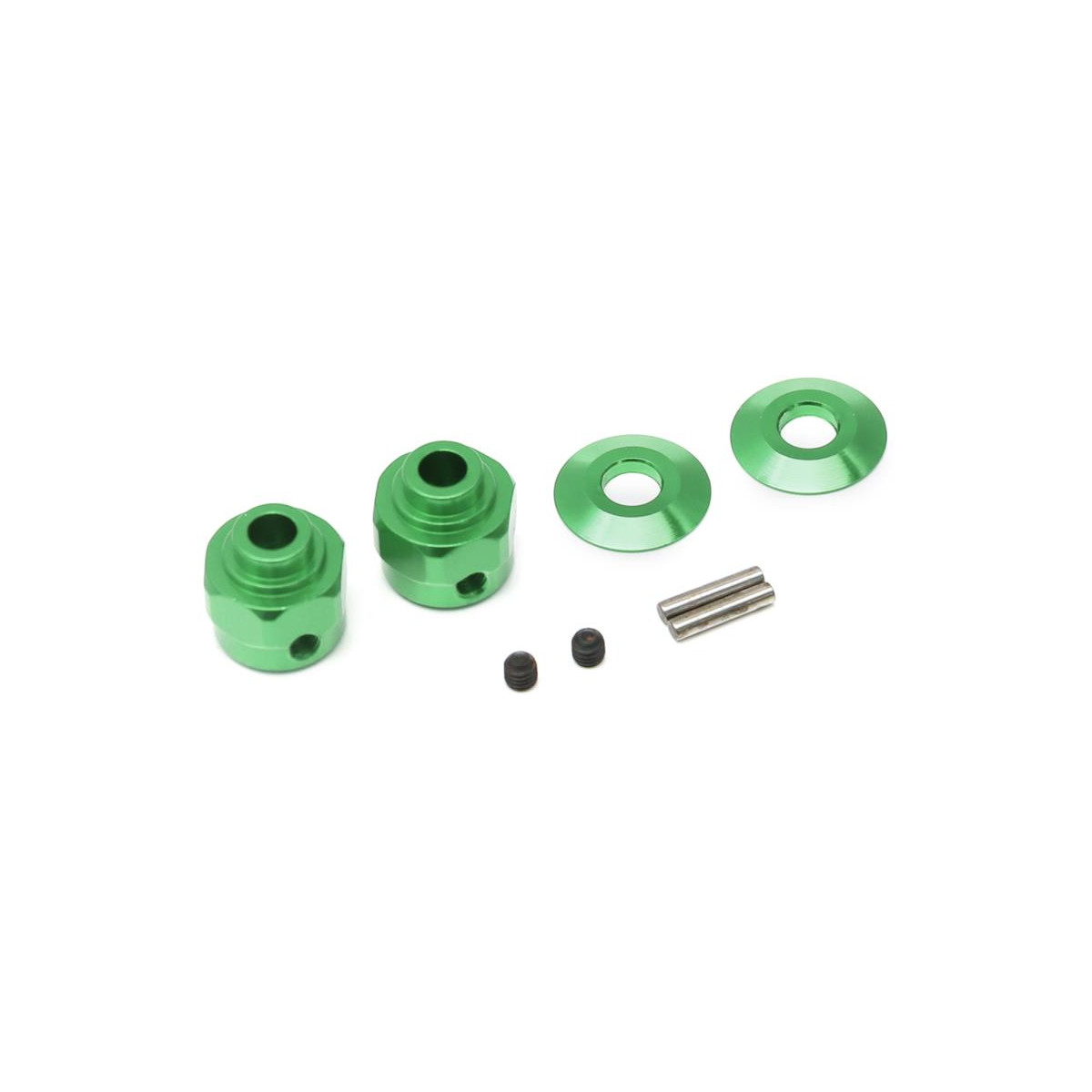 Boom Racing Aluminum Hex. Wheel Hub  / 3mm wider Green...