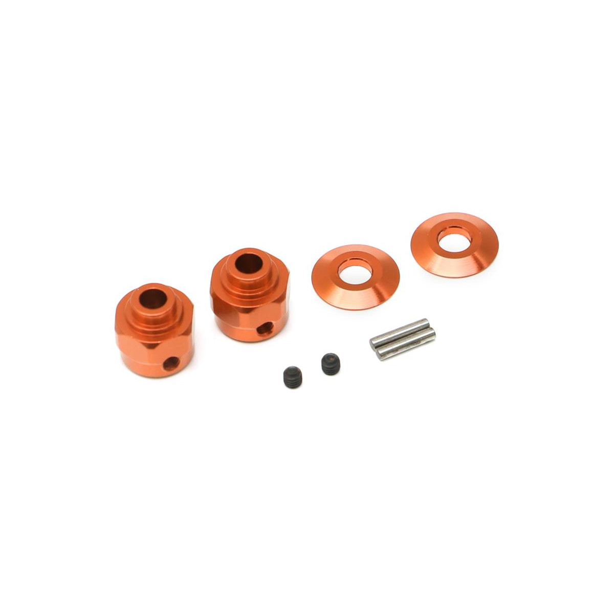 Boom Racing Aluminum Hex. Wheel Hub  / 3mm wider Orange...