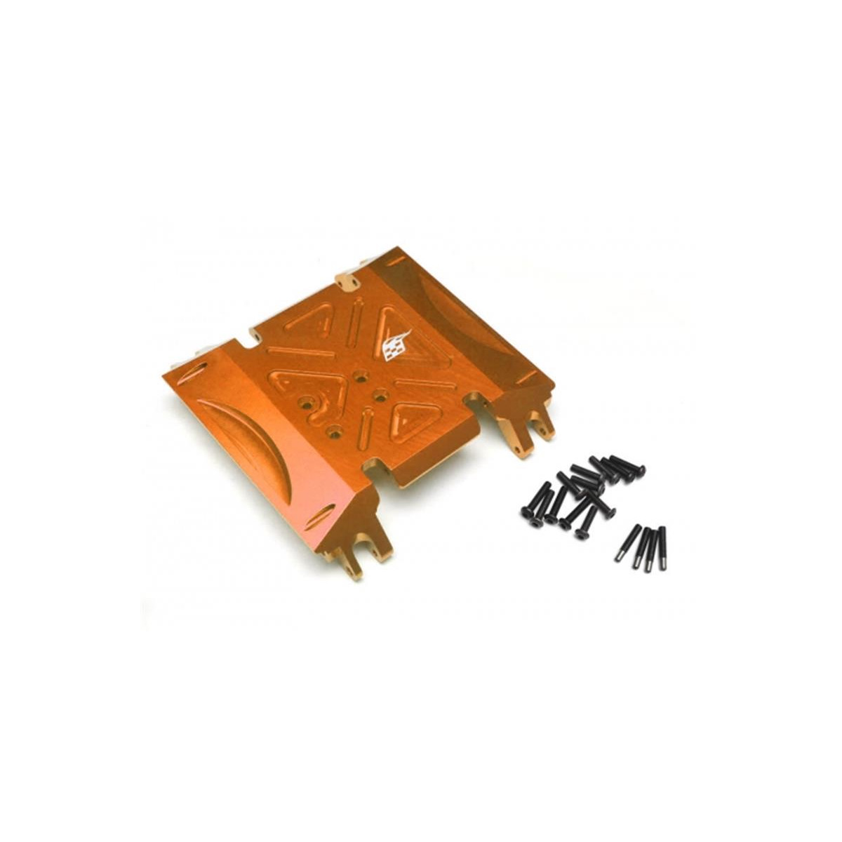 Boom Racing Aluminum Skid Plate  Orange for Axial Wraith...