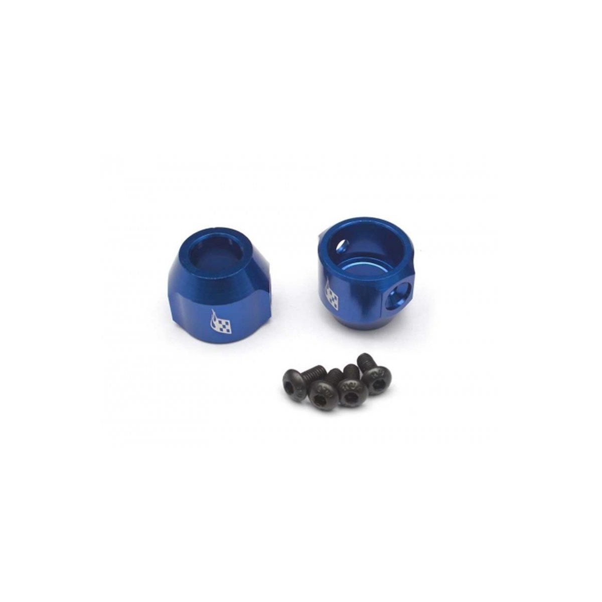 Boom Racing Aluminum Rear Hub Carrier - 1 Pair Blue for...