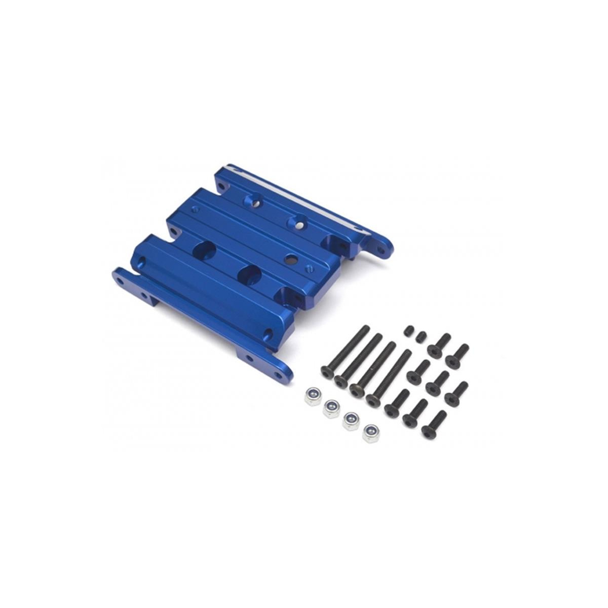 Boom Racing Aluminum  Skid Plate - 1 Pc Blue for Vaterra...