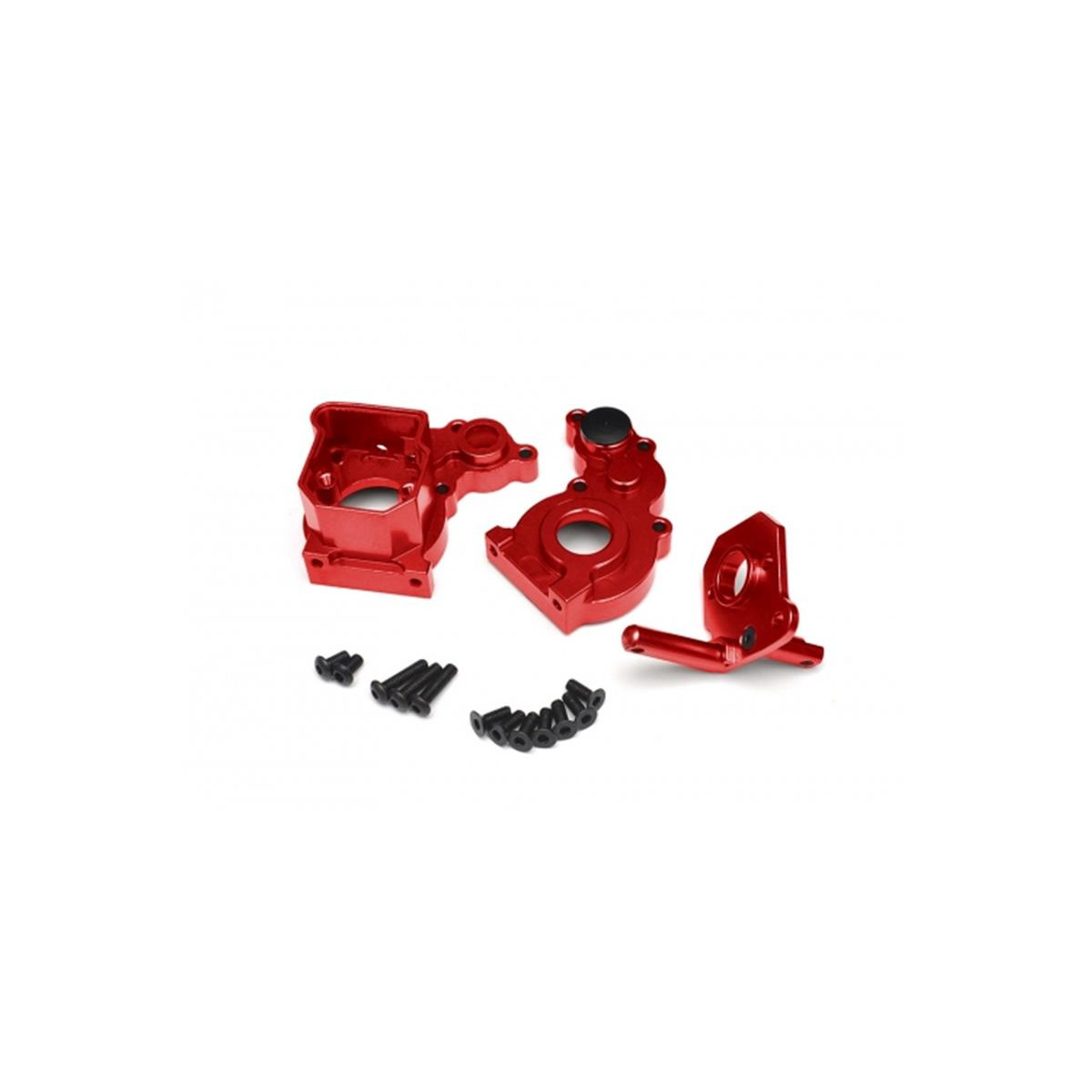 Boom Racing Aluminum Transmission Case Red for Axial...