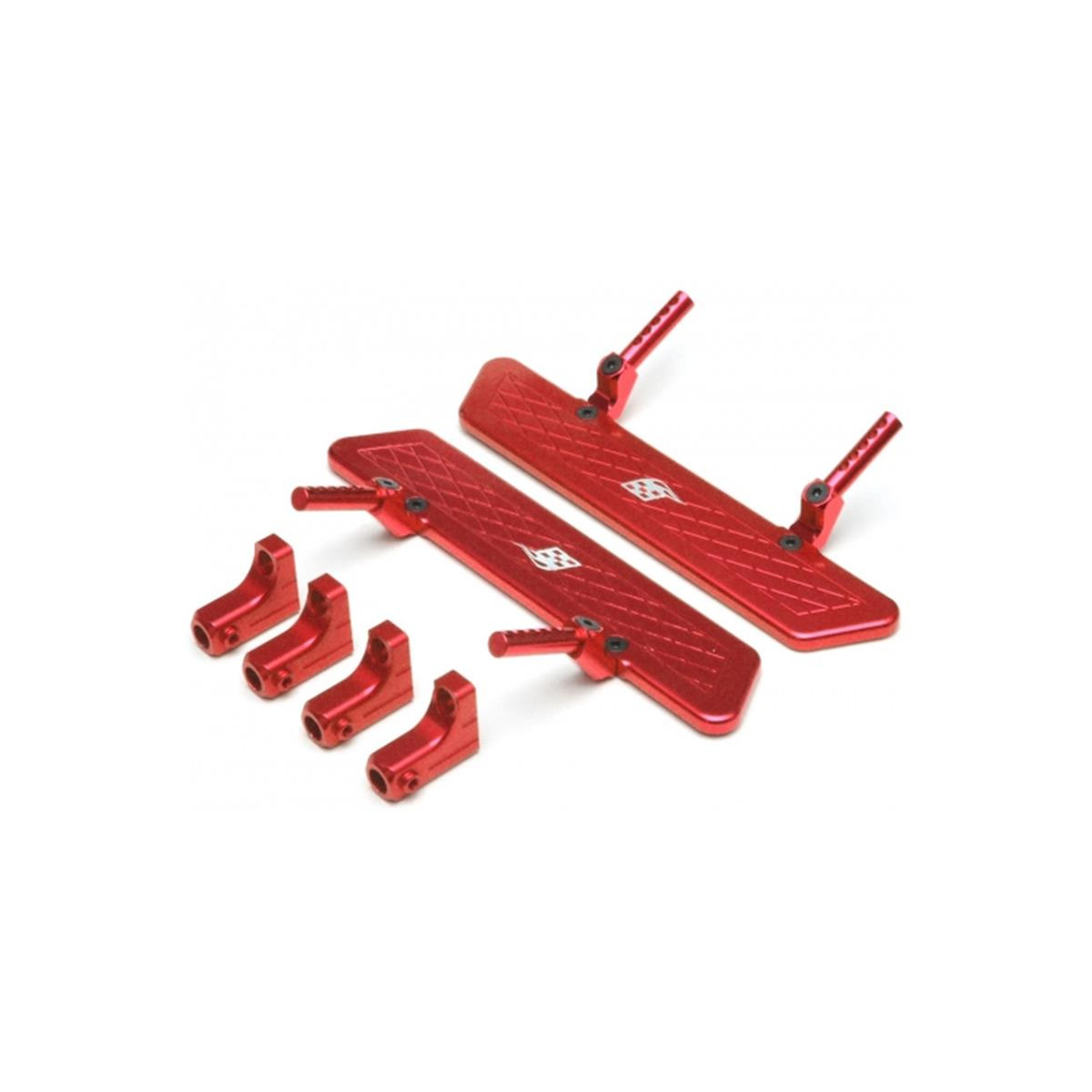 Boom Racing Aluminum Rock Rails Set- 1 Set Red for Gmade...